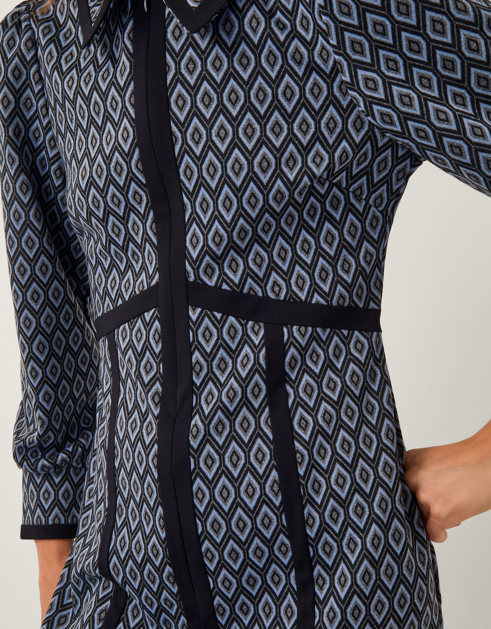 Monsoon Jen Jacquard Jersey Mini Shirt Dress, view 2