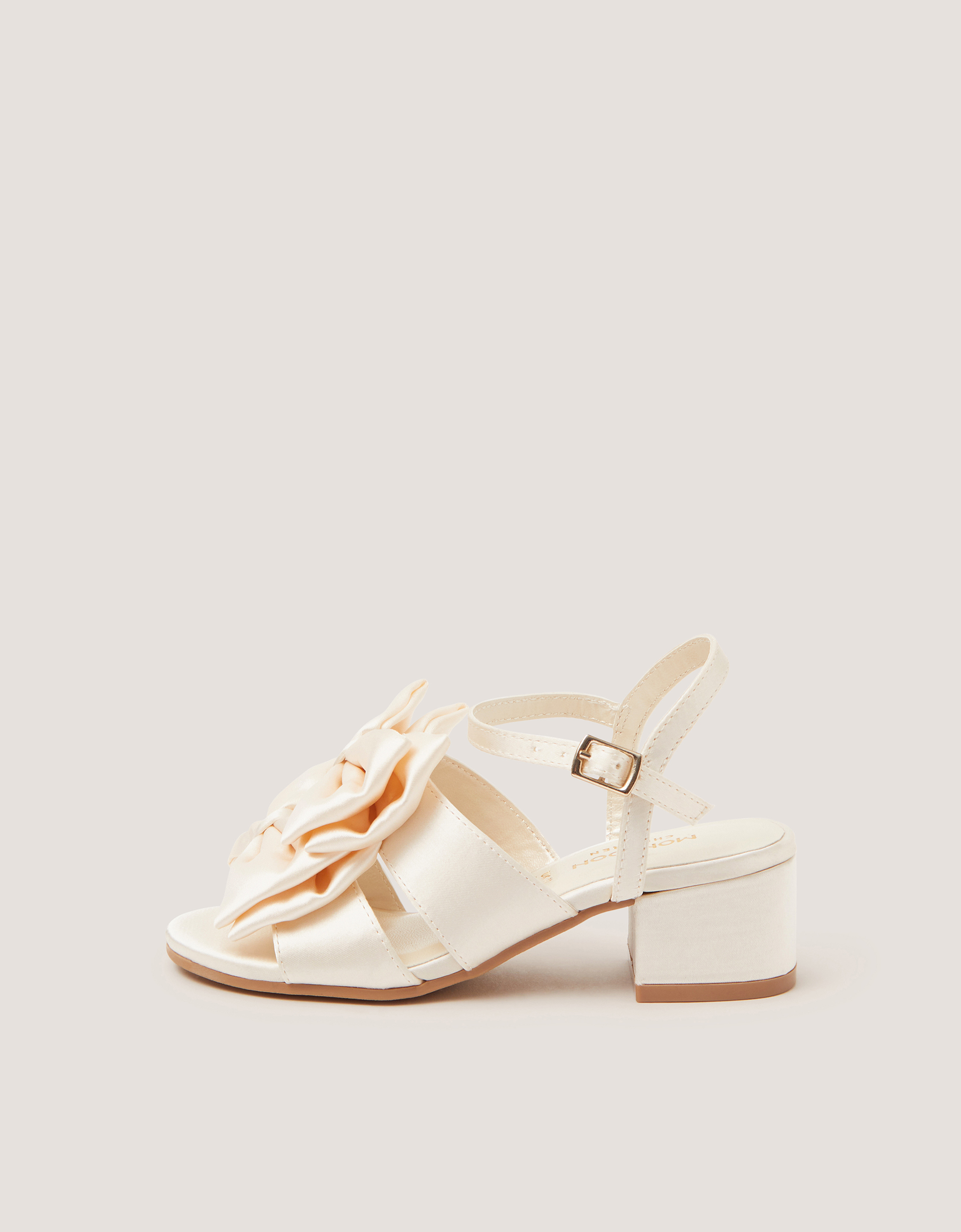 Monsoon Double Bow Heeled Sandals, view 2
