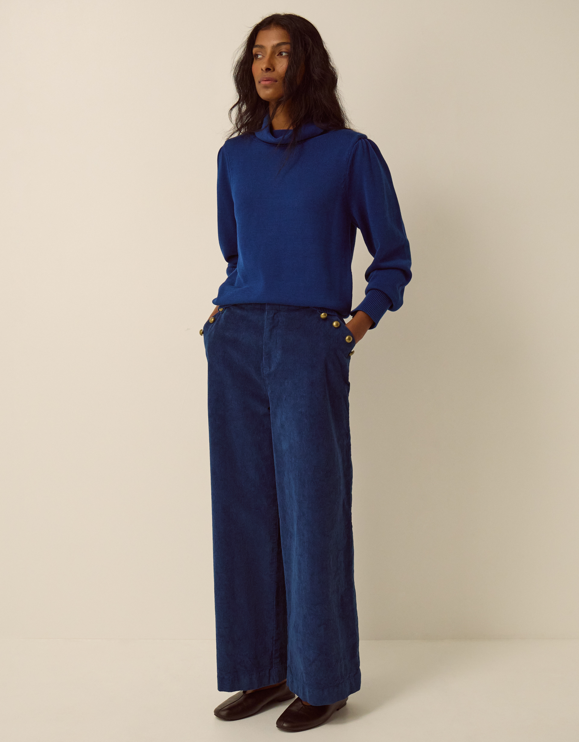 Monsoon Lucy Corduroy Wide Leg Trousers
