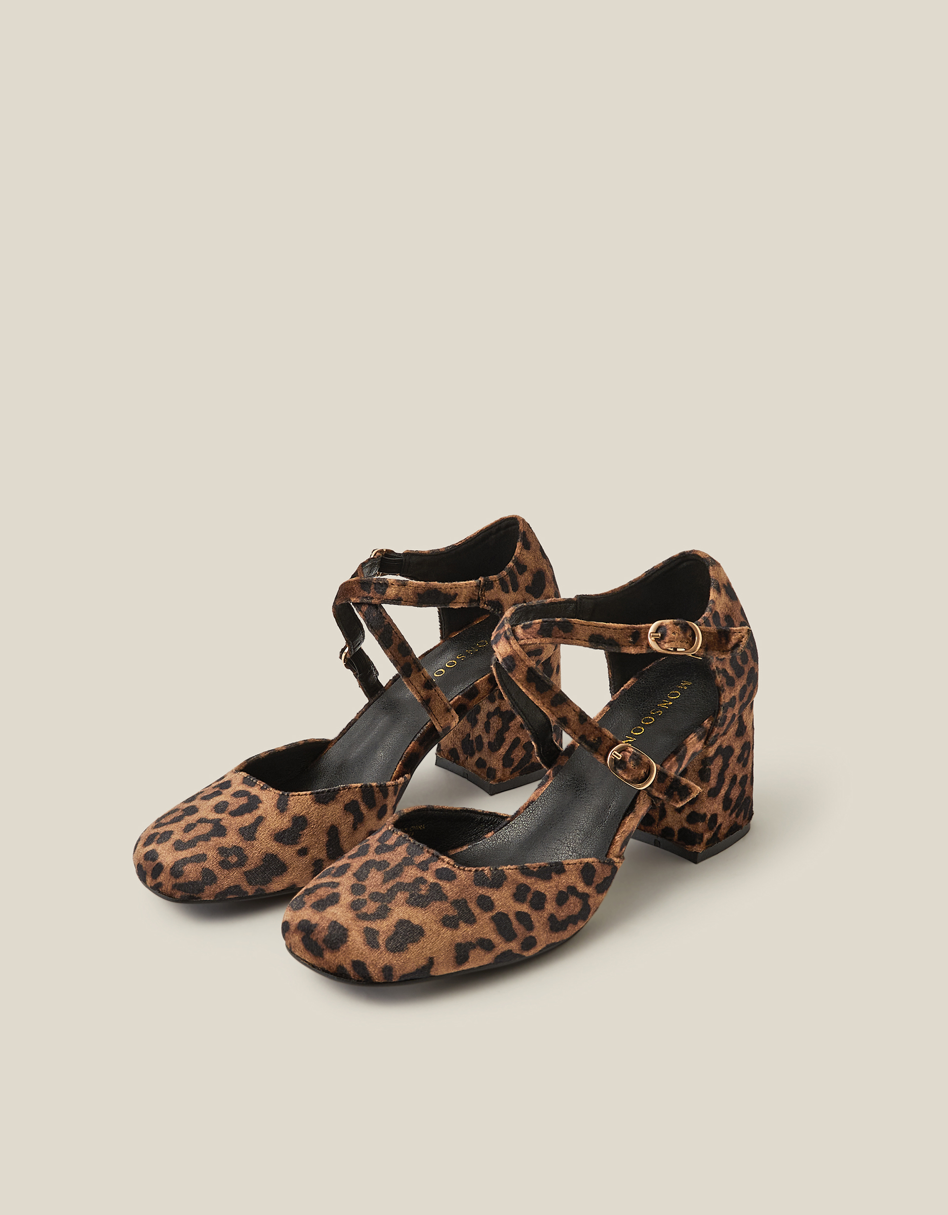 Monsoon Gia Leopard Print Mary Jane Heels