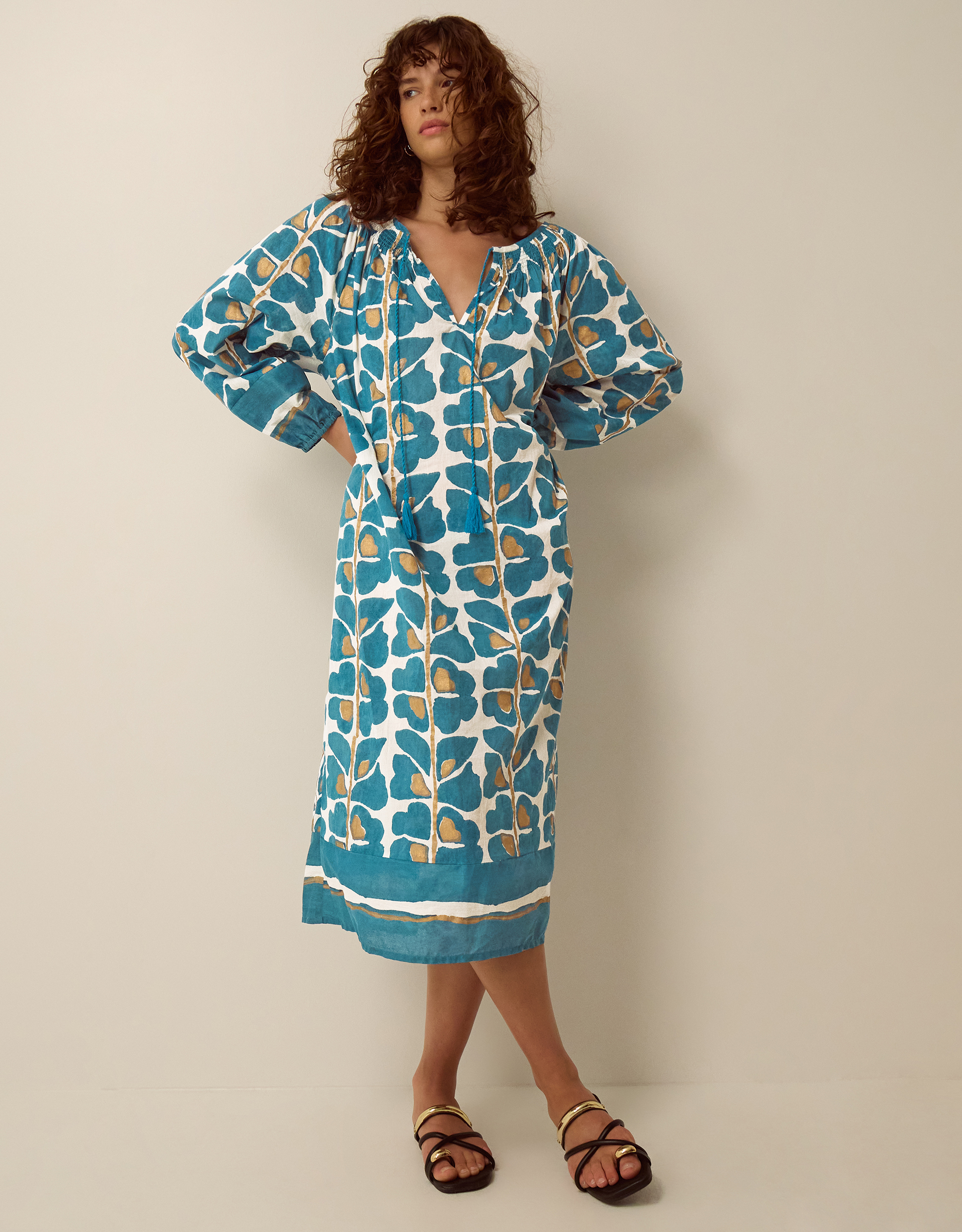 Monsoon Leila Print Midi Beach Dress