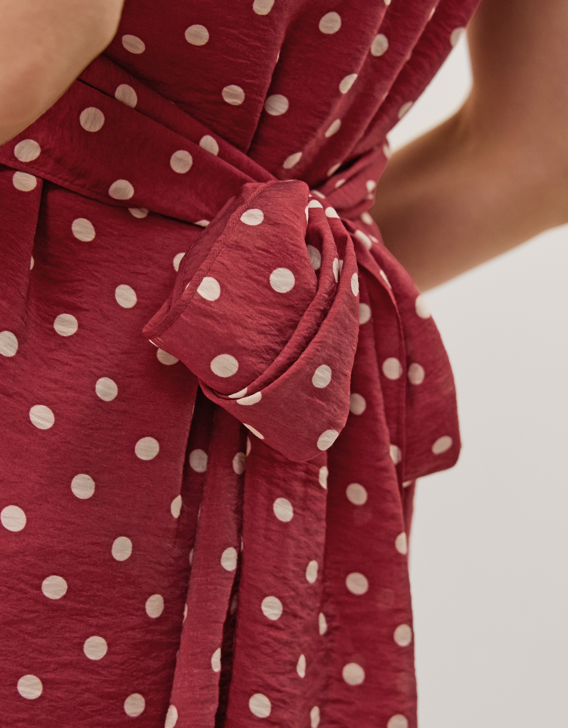Monsoon Claire Polka Dot Midi Dress, view 2