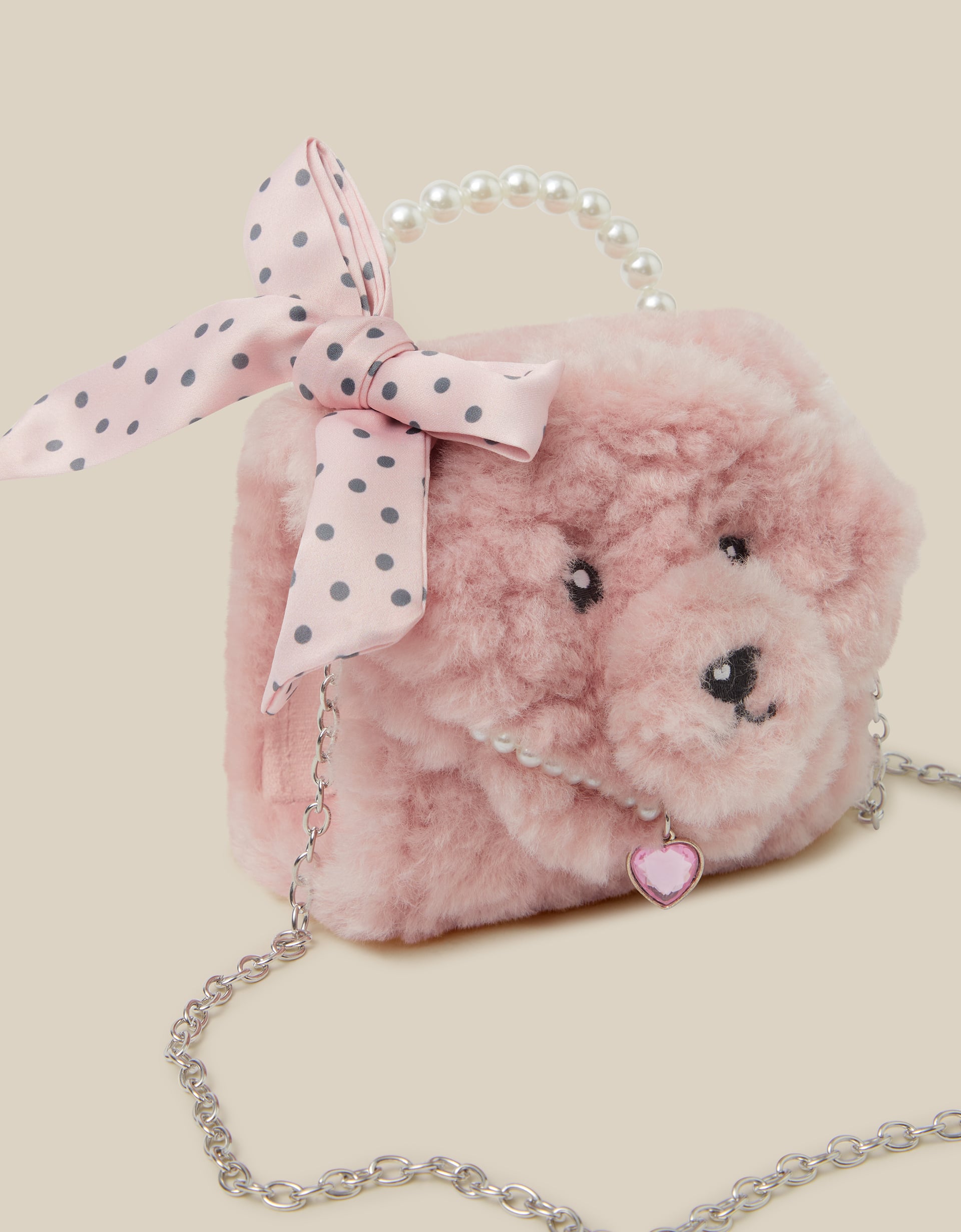 Monsoon Fluffy Poodle Bow Bag, view 3