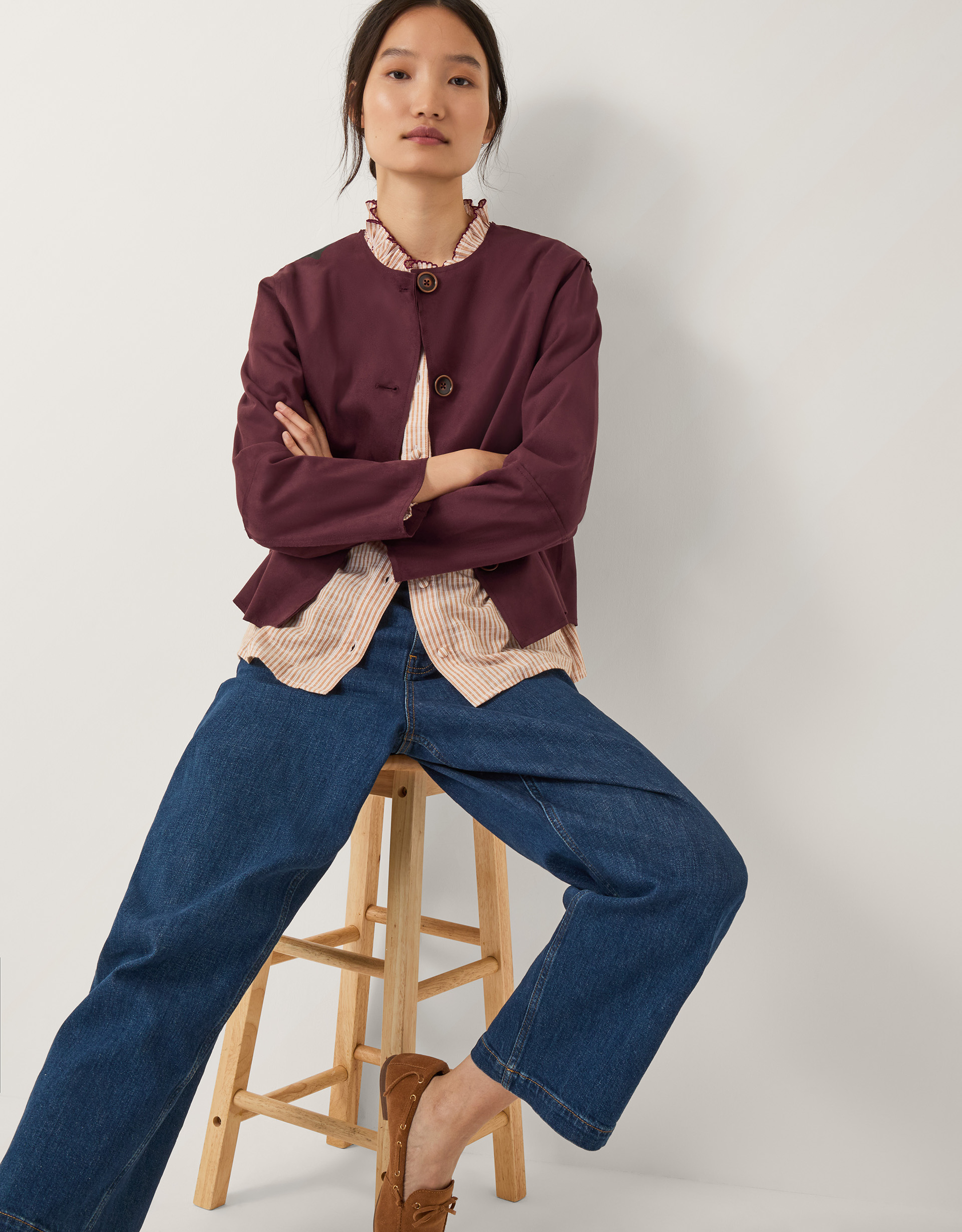 Monsoon Rowan Faux Suede Jacket, view 2