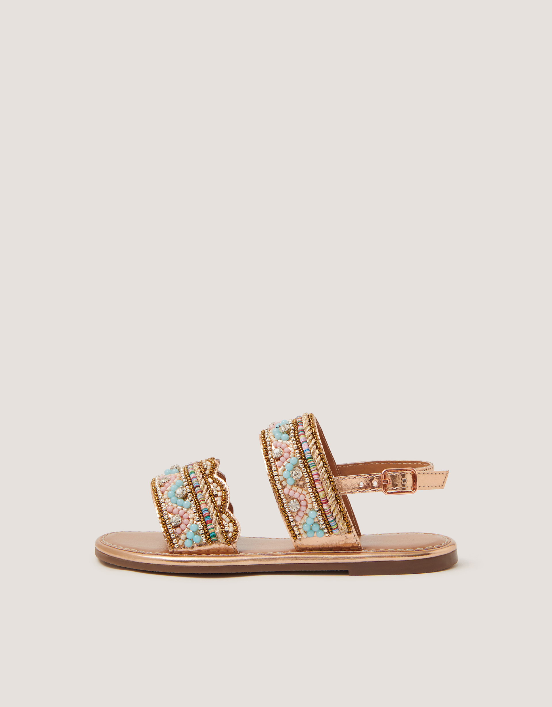 Monsoon Double Strap Beaded Sandals, view 2