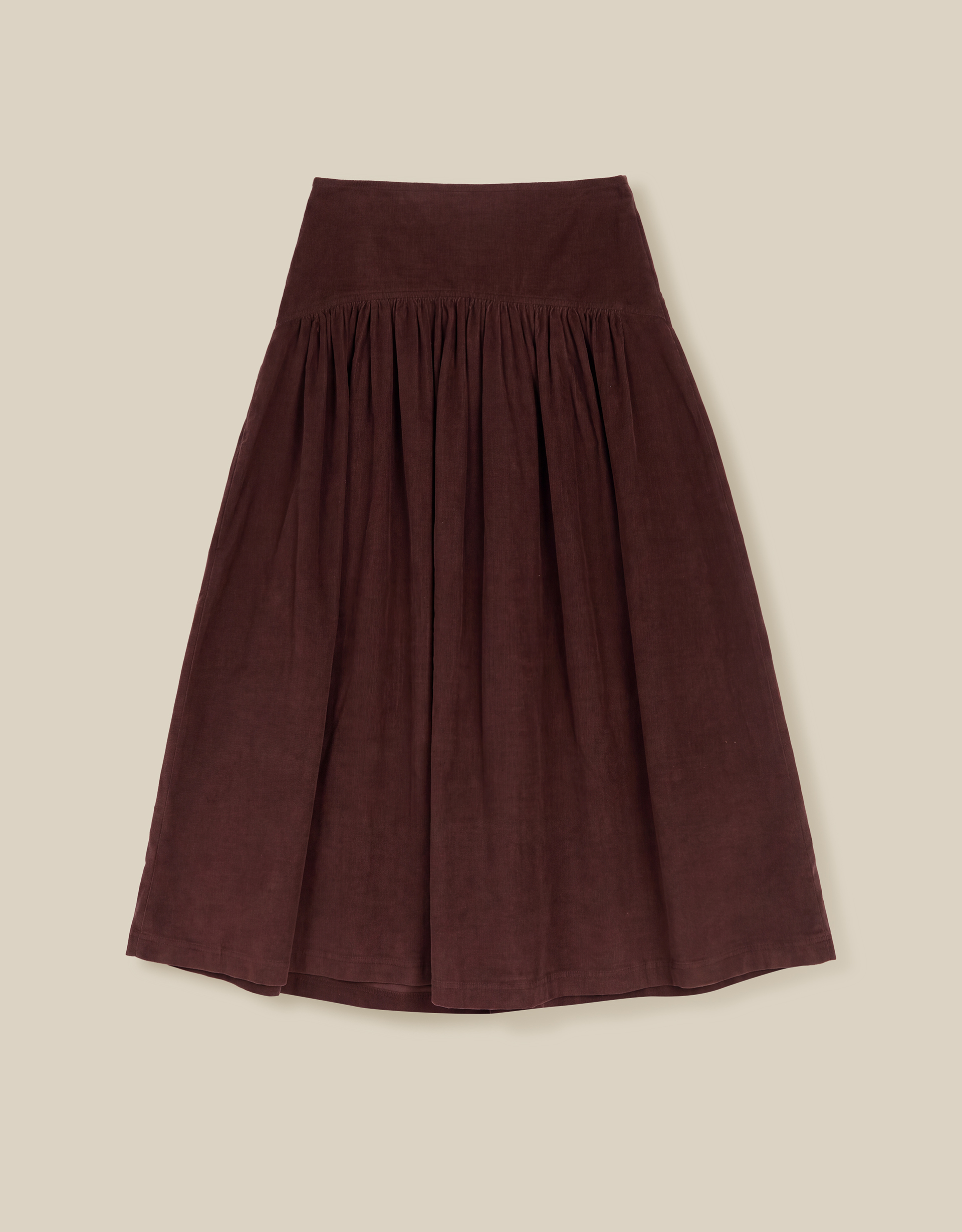 Monsoon Jenny Drop Waist Corduroy Midi Skirt, view 5