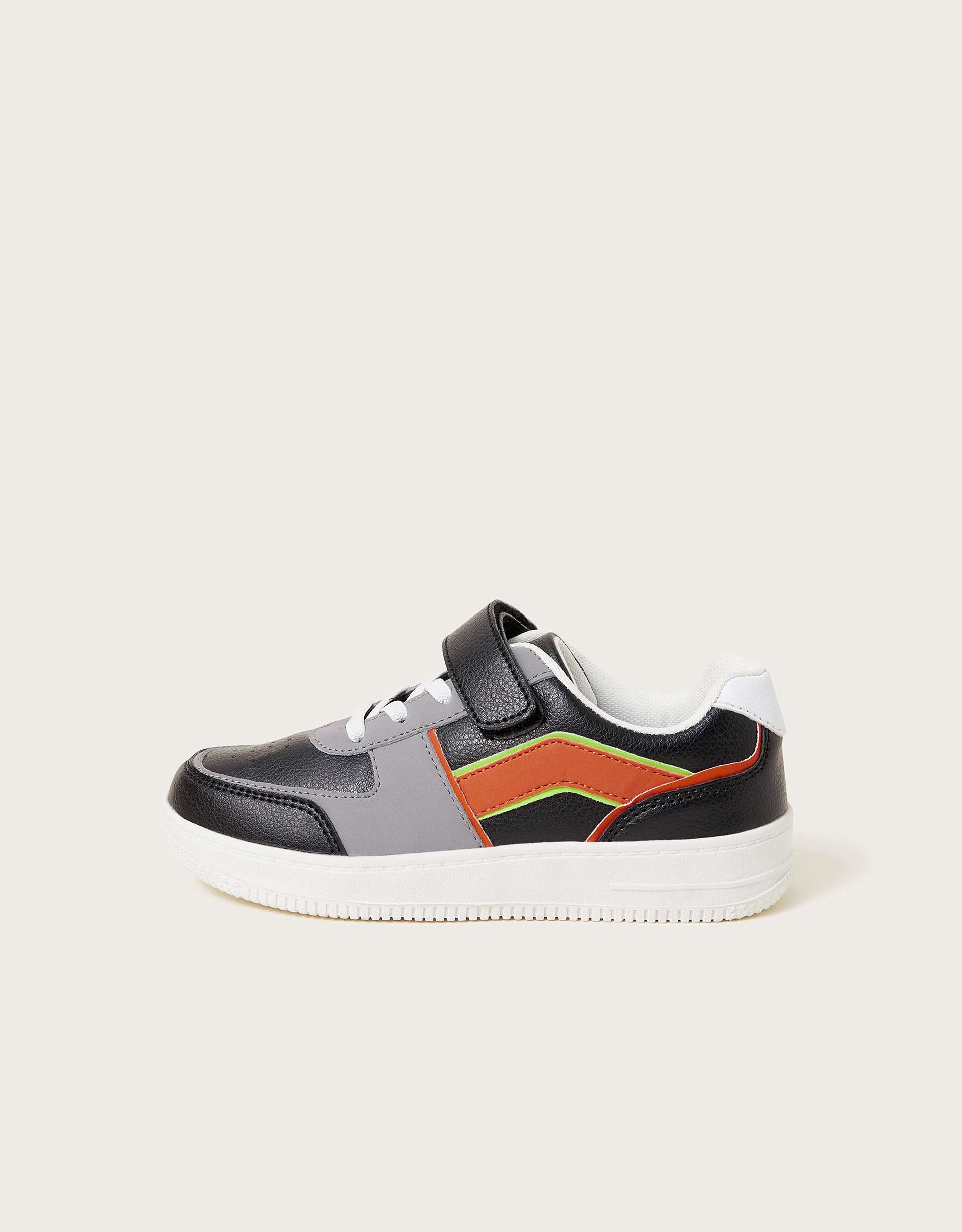 Monsoon Colourblock Rip-Tape Trainers Multi, view 3