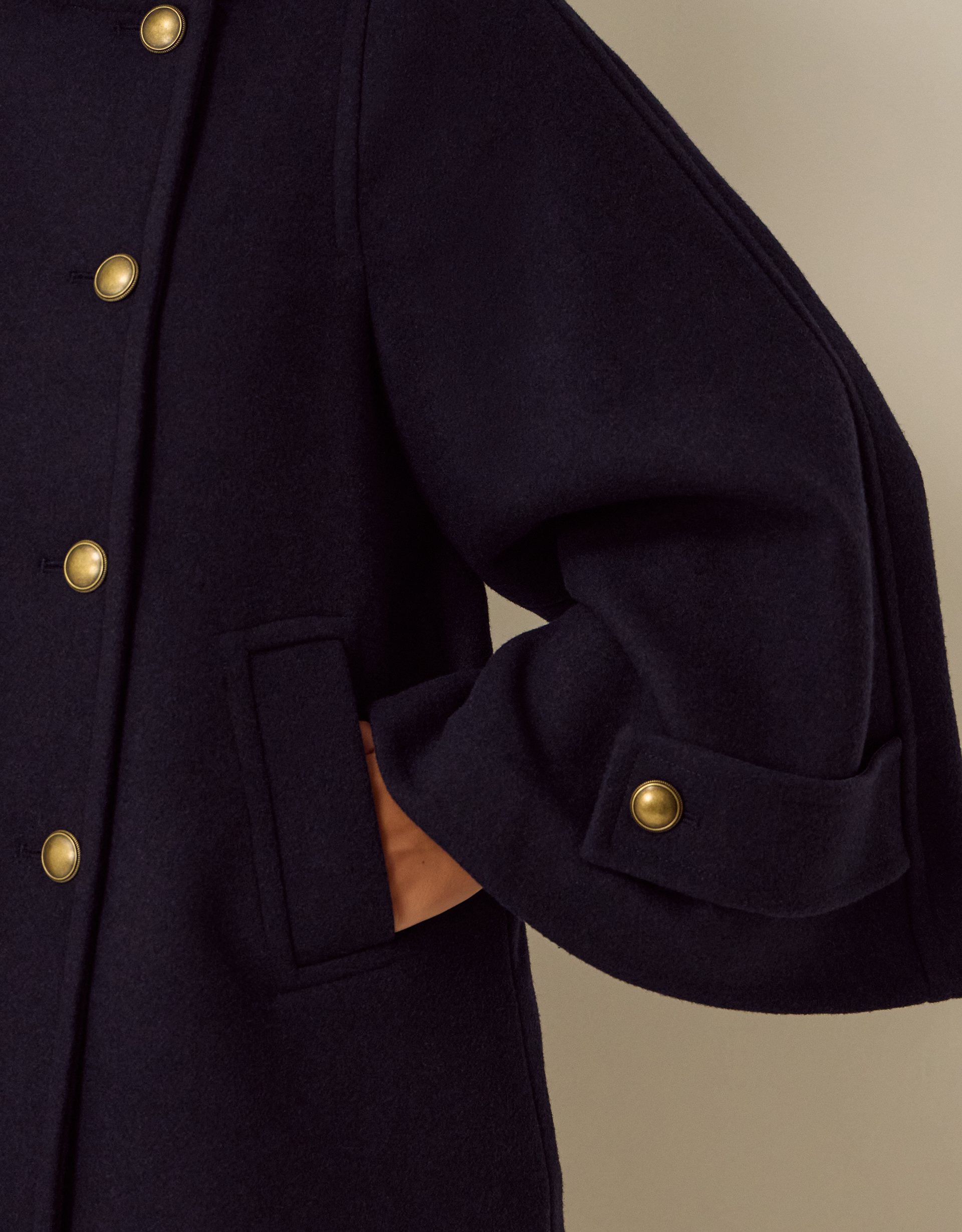 Monsoon Frida Funnel Neck Cape Coat, view 4