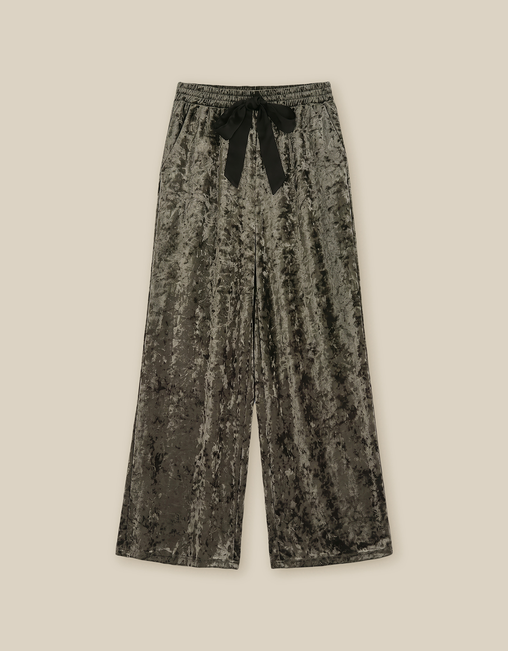 Monsoon Ola Crushed Velvet Wide Leg Joggers, view 5