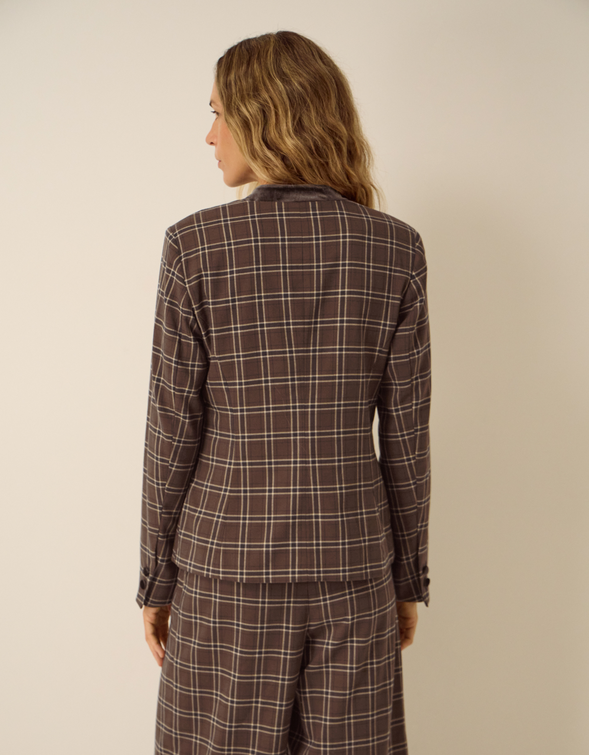 Monsoon Gracie Check Print Jacket, view 3
