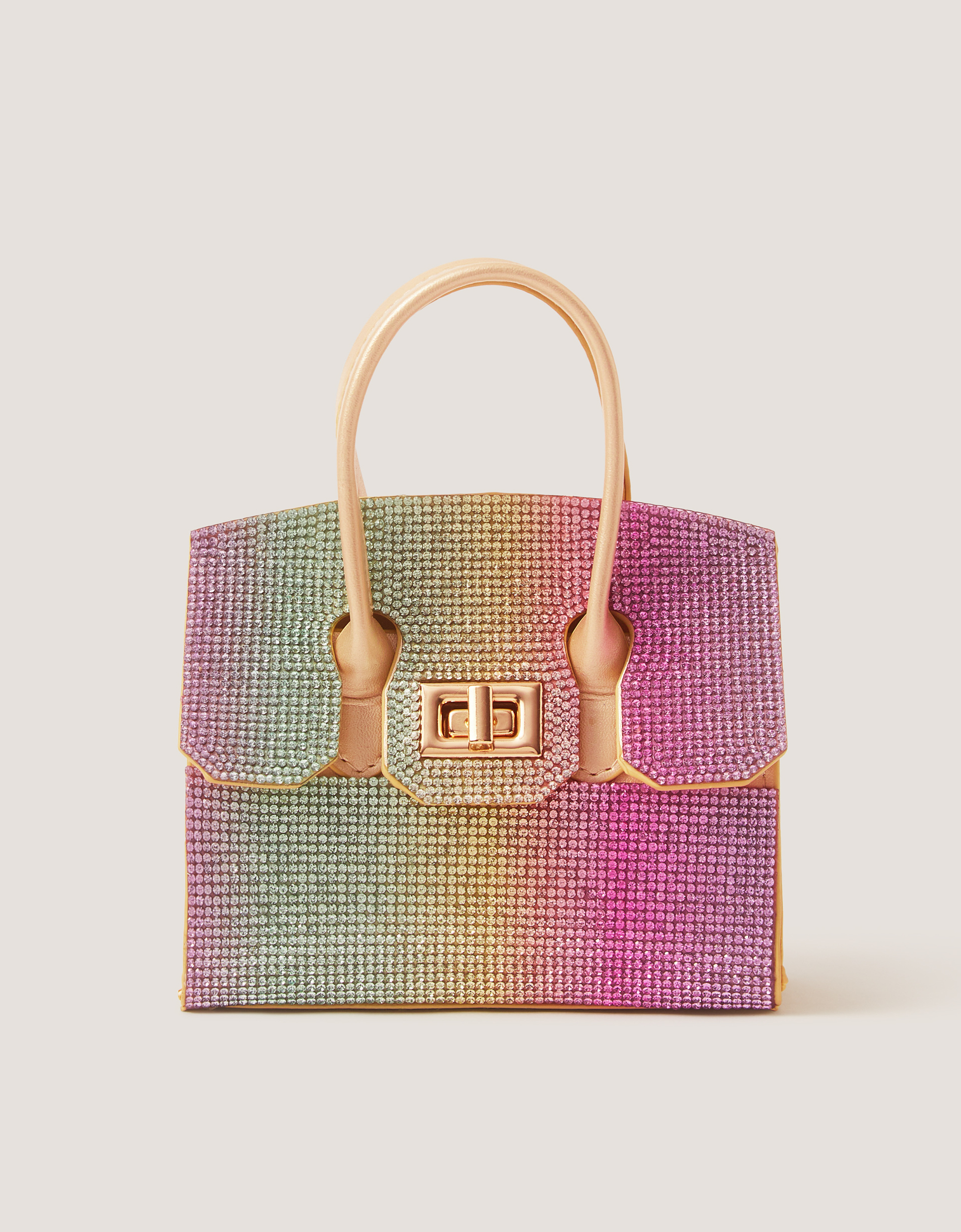 Monsoon Clara Diamanté Twistlock Bag Multi