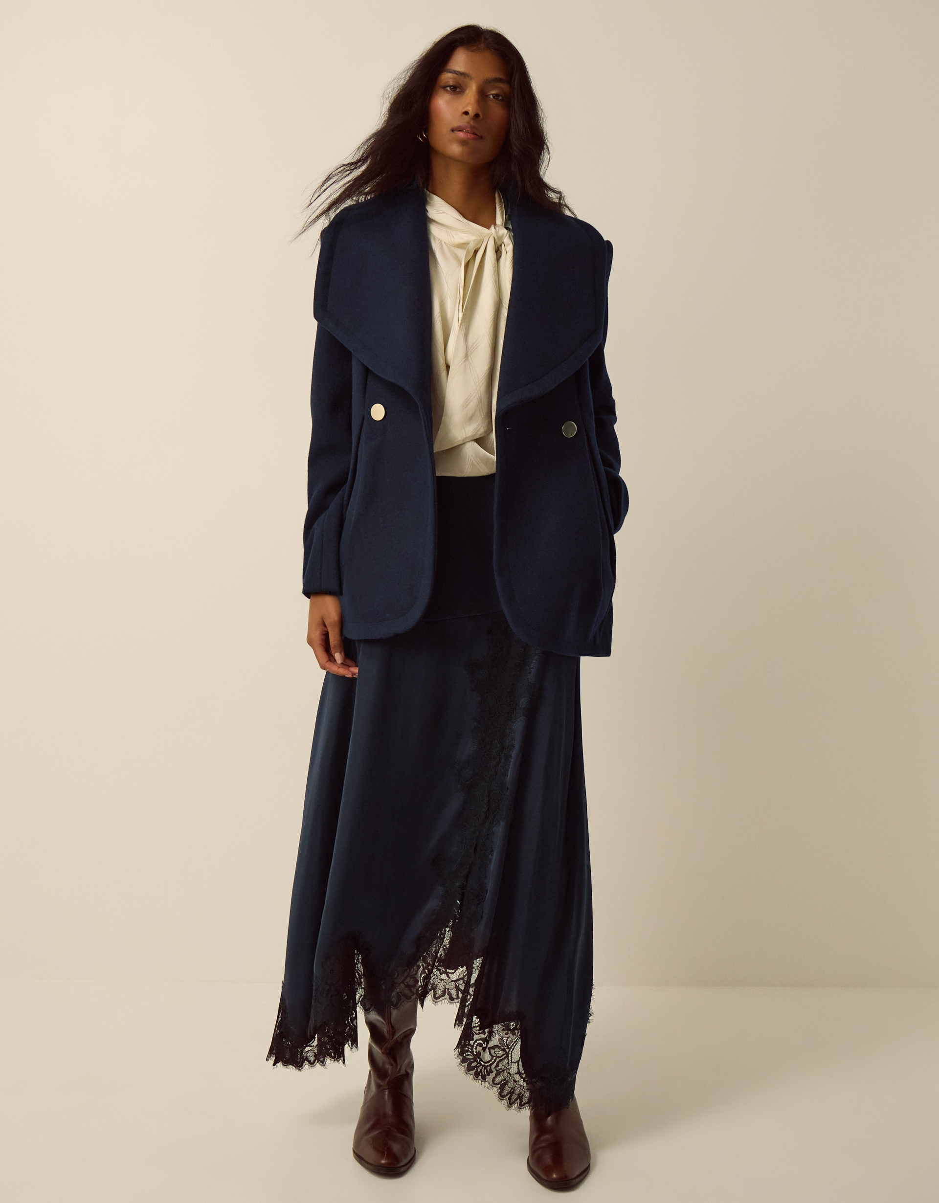 Monsoon Estelle Collar Coat, view 4