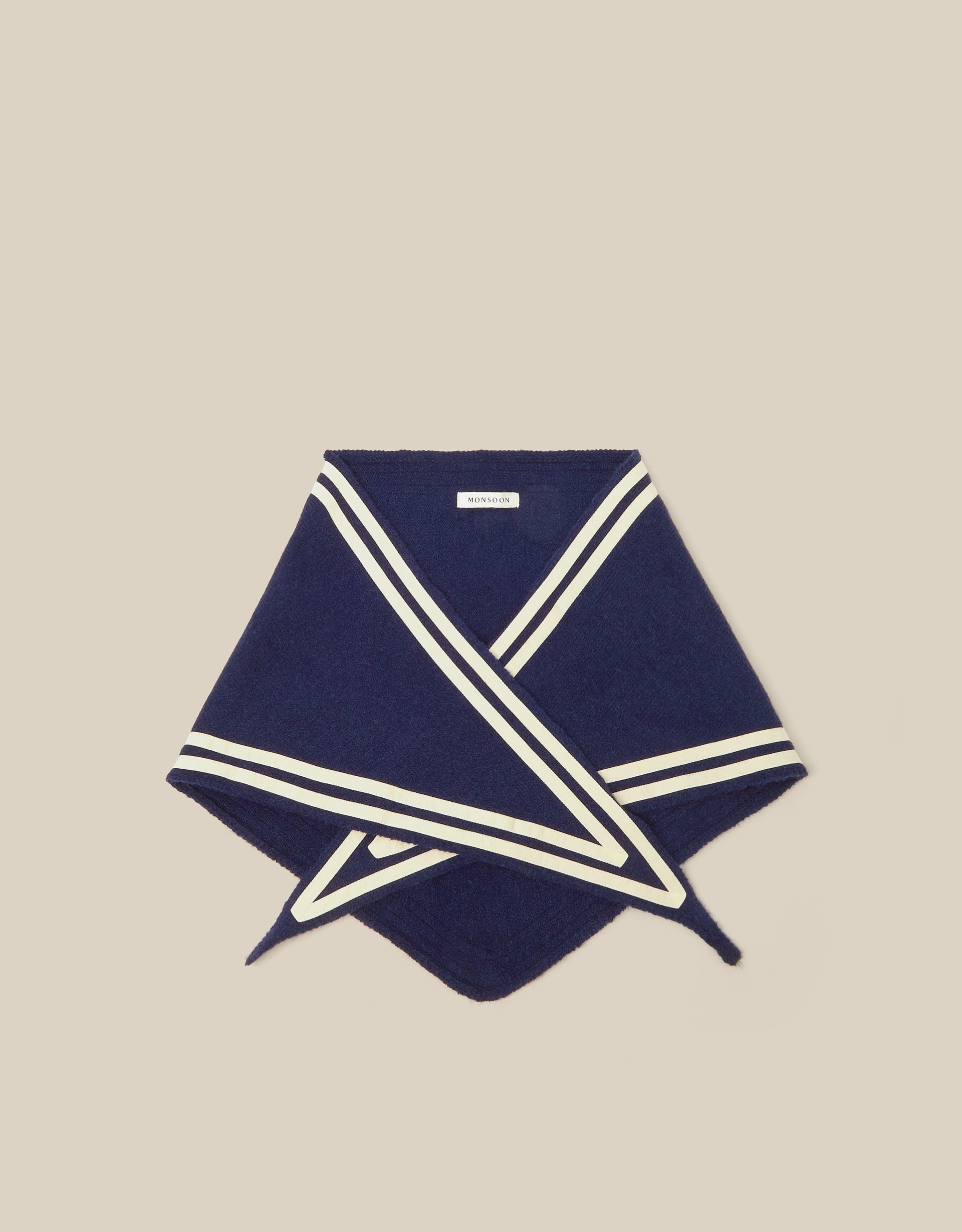 Monsoon Sana Sailor Knitted Triangle Scarf