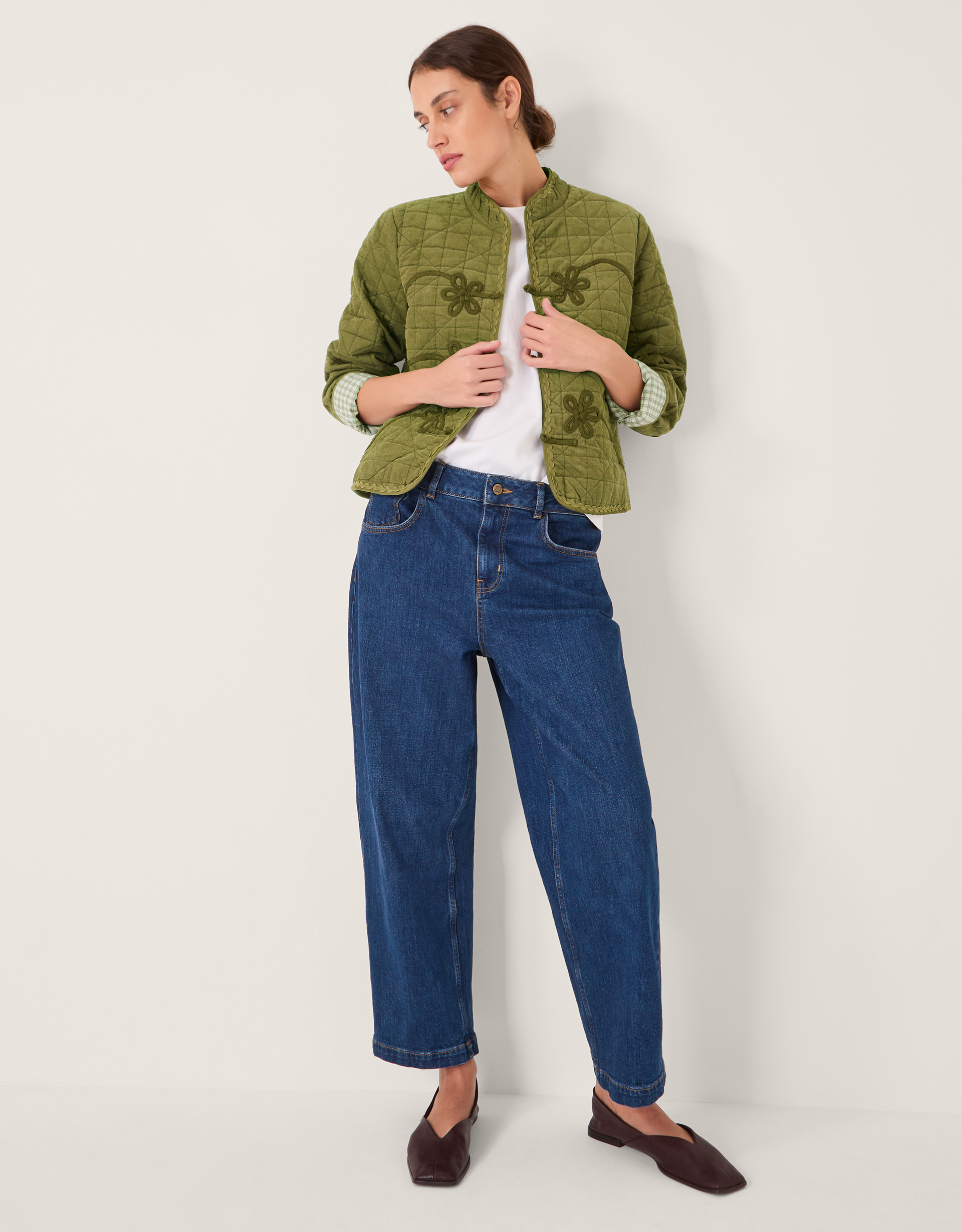 Monsoon Gaia Quilted Corduroy Jacket, view 4
