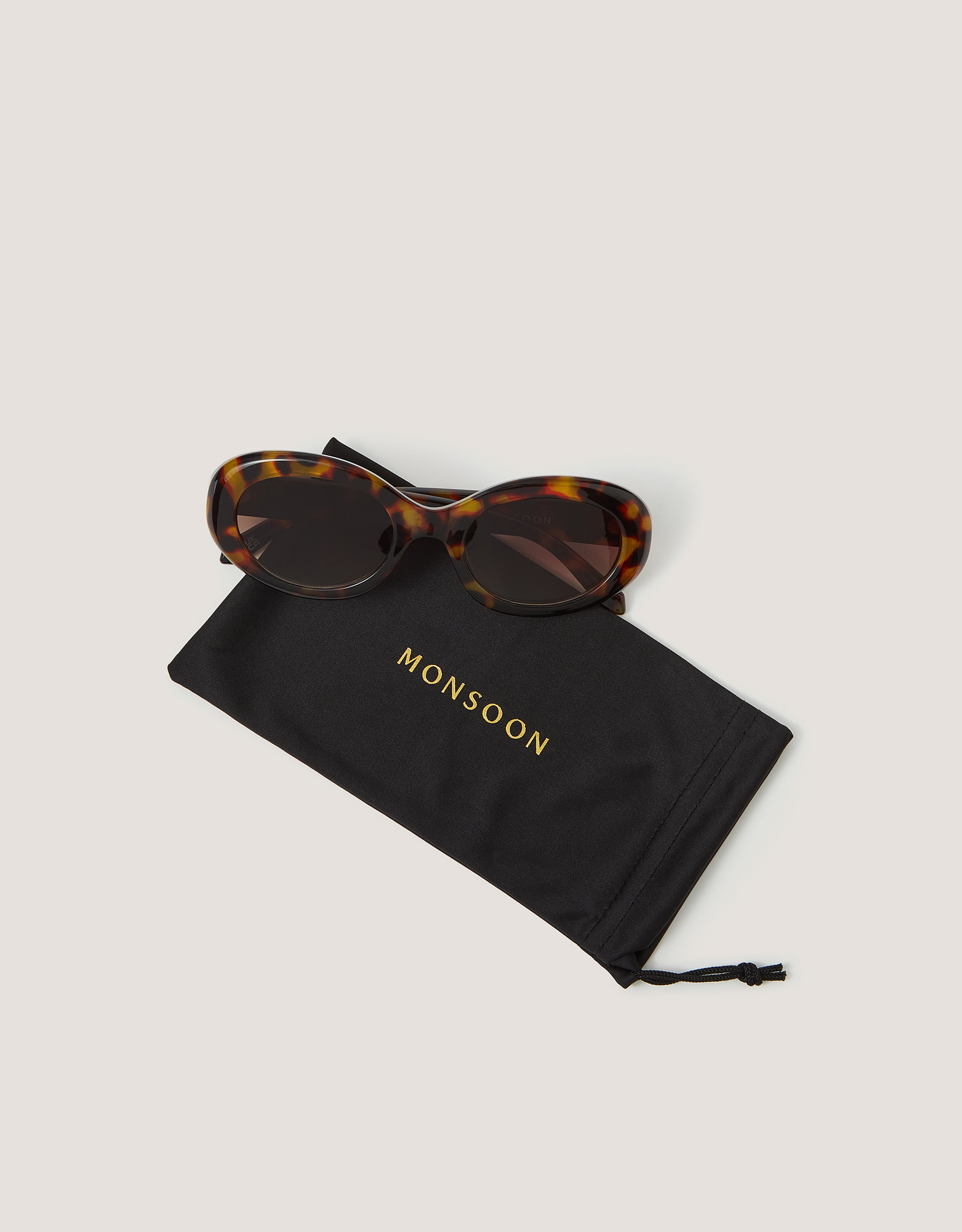 Monsoon Tort Oval Sunglasses, view 3