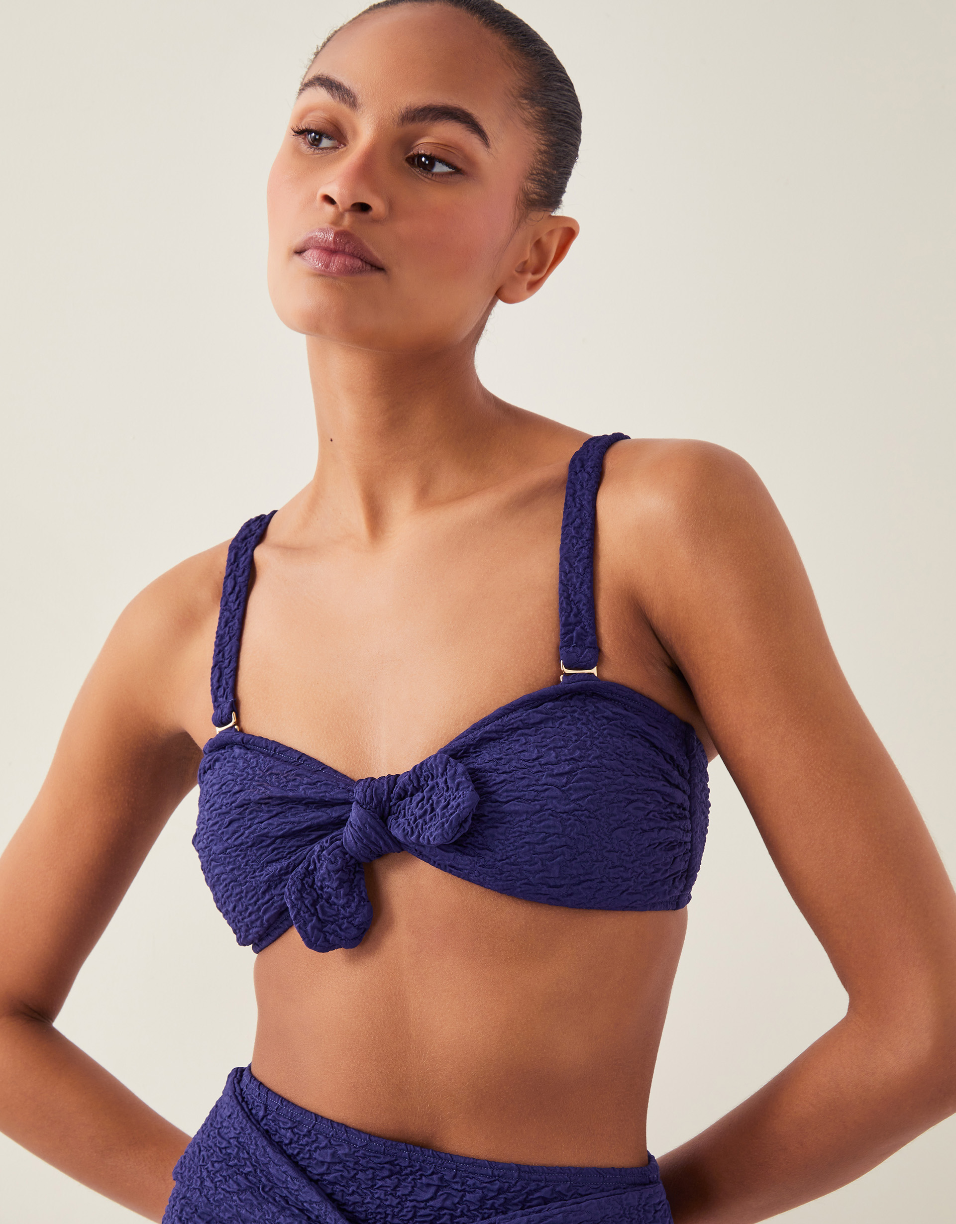 Monsoon Kyla Tie Front Bandeau Bikini Top