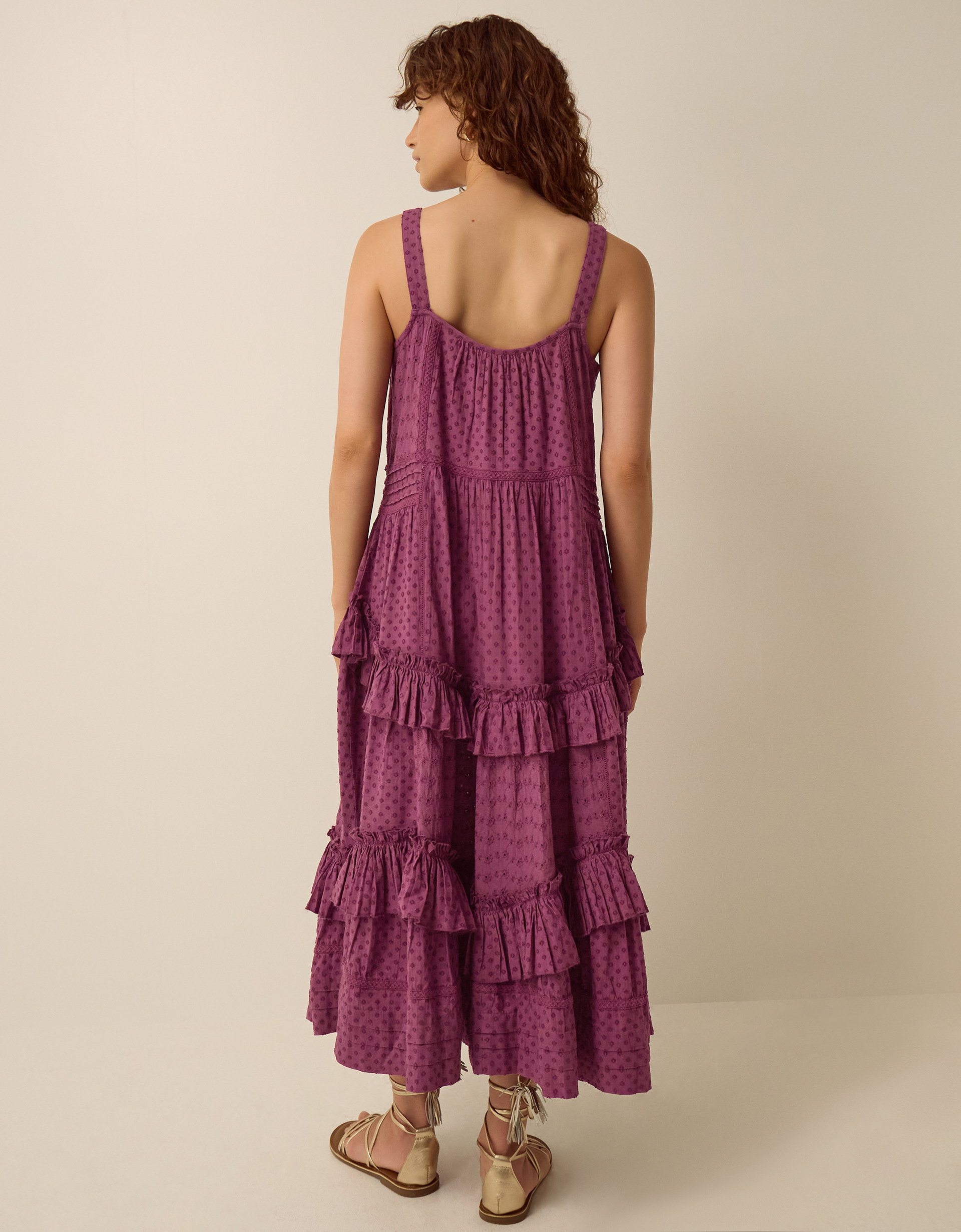 Monsoon Nixie Broderie Frill Maxi Dress, view 3