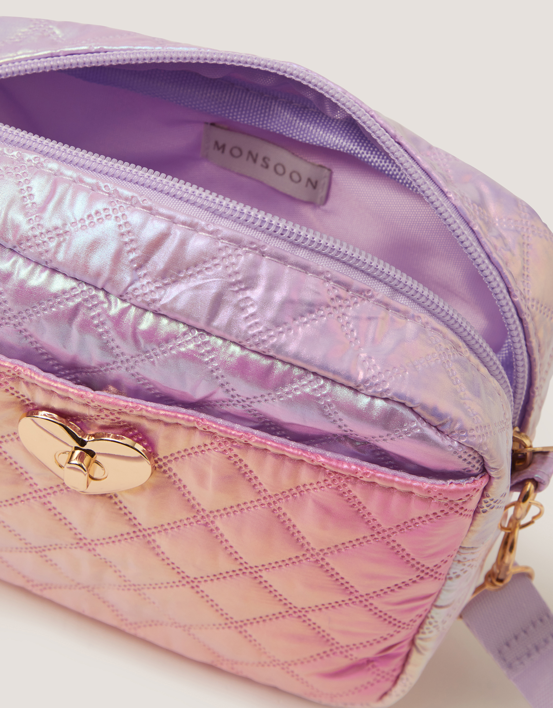 Monsoon Iridescent Quilted Crossbody Bag, view 3