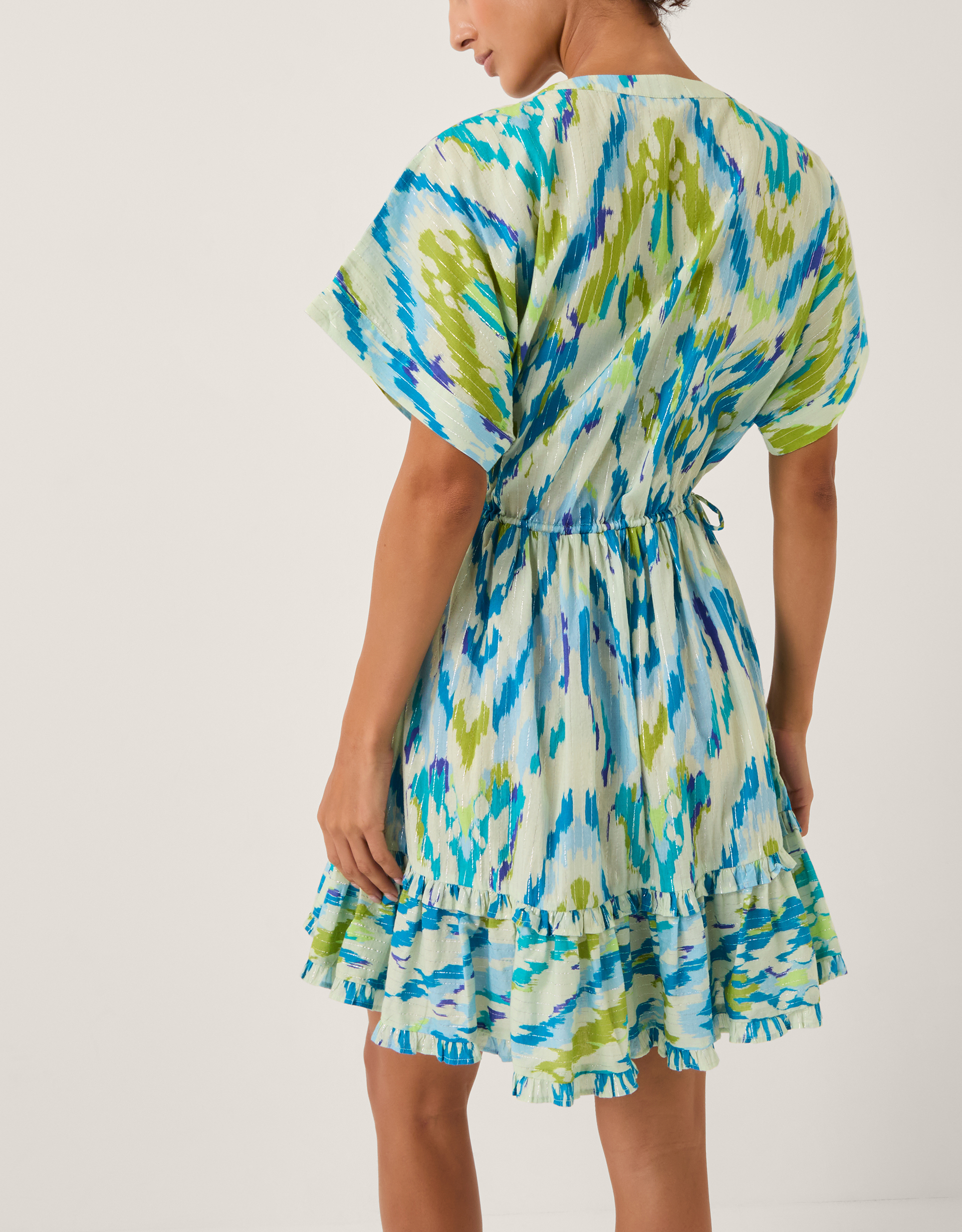 Monsoon Coralie Print Mini Kaftan, view 3