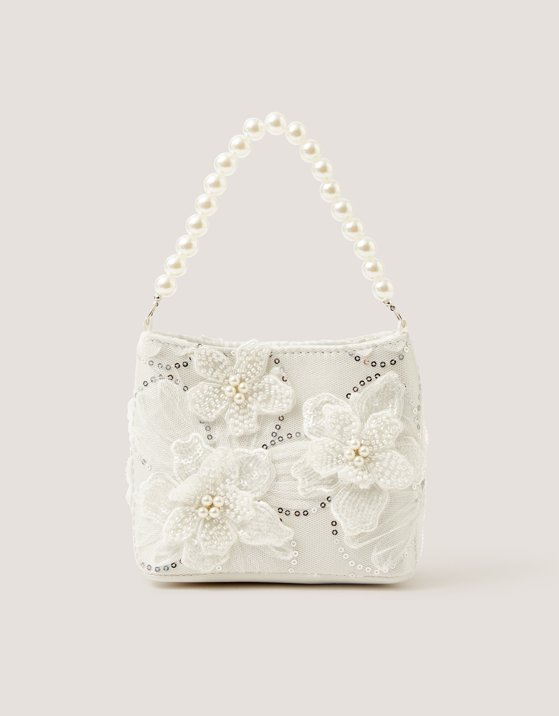 Monsoon Flower Embellished Mesh Bag