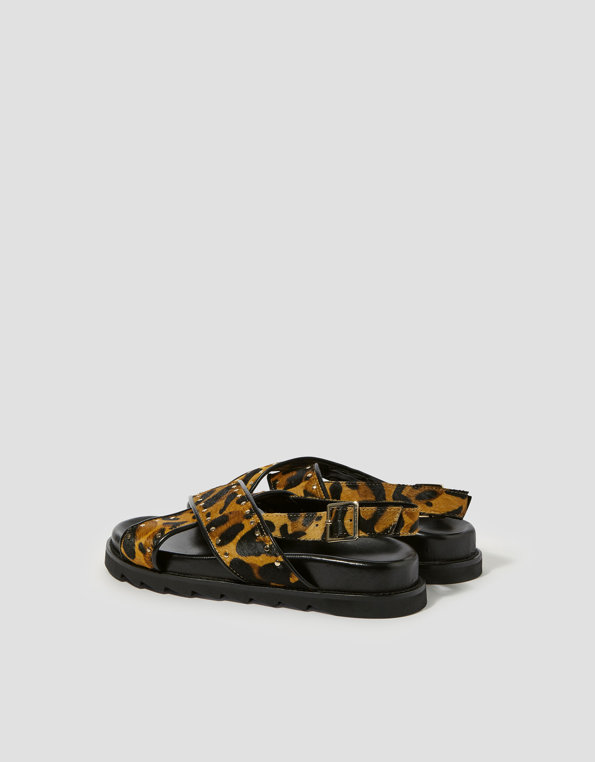 Monsoon Suki Stud Leopard Print Sandals, view 3
