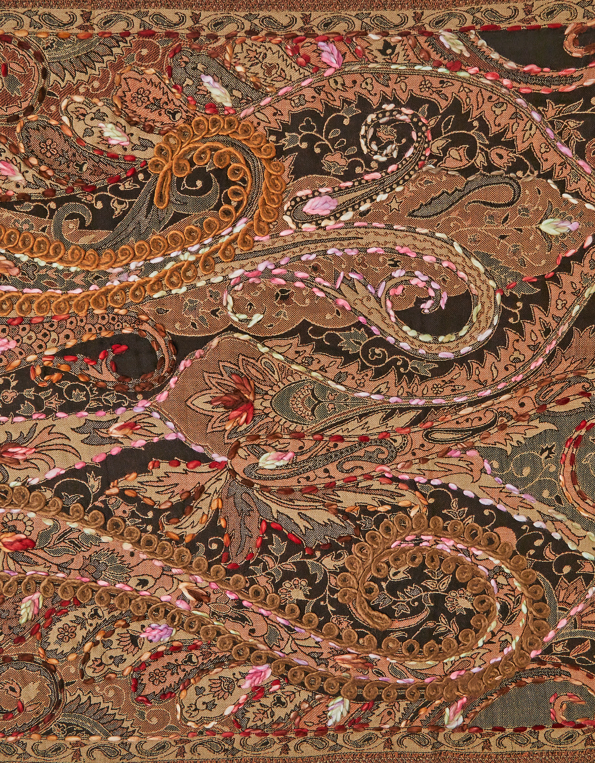 Monsoon Ingrid Embroidered Paisley Print Scarf, view 3