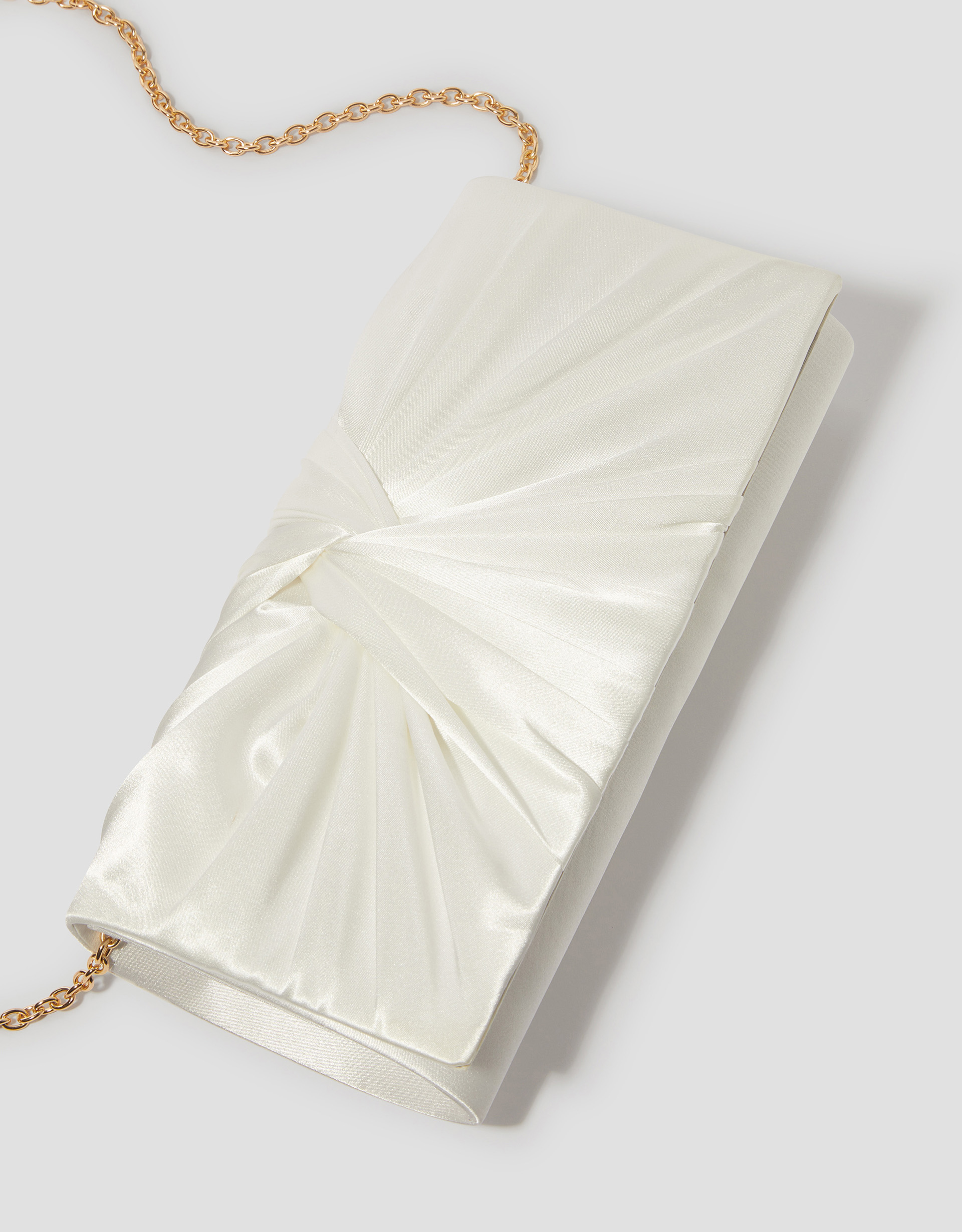 Monsoon Talia Twisted Satin Clutch Bag, view 3