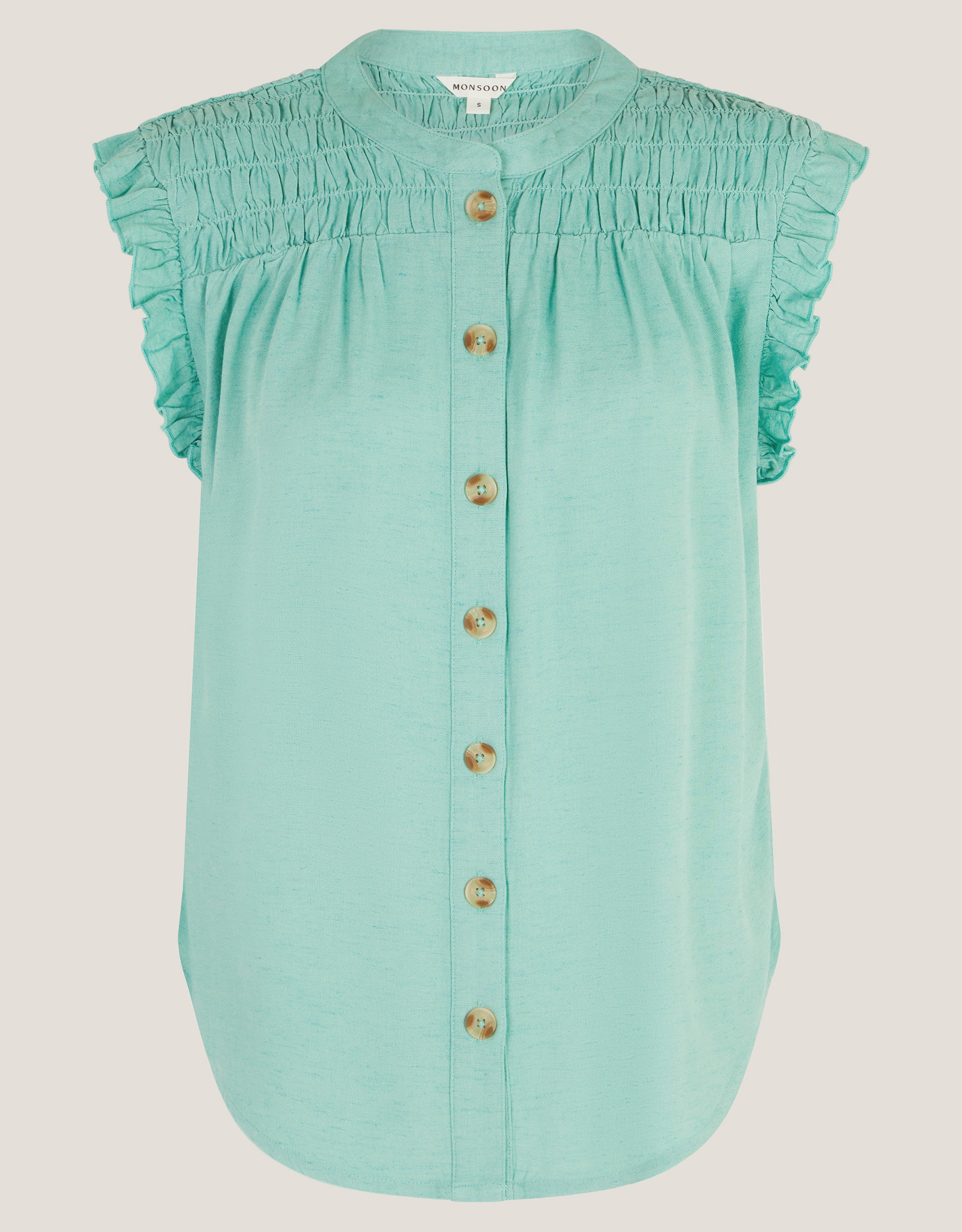 Monsoon Evelyn Sleeveless Smocked Top, view 5