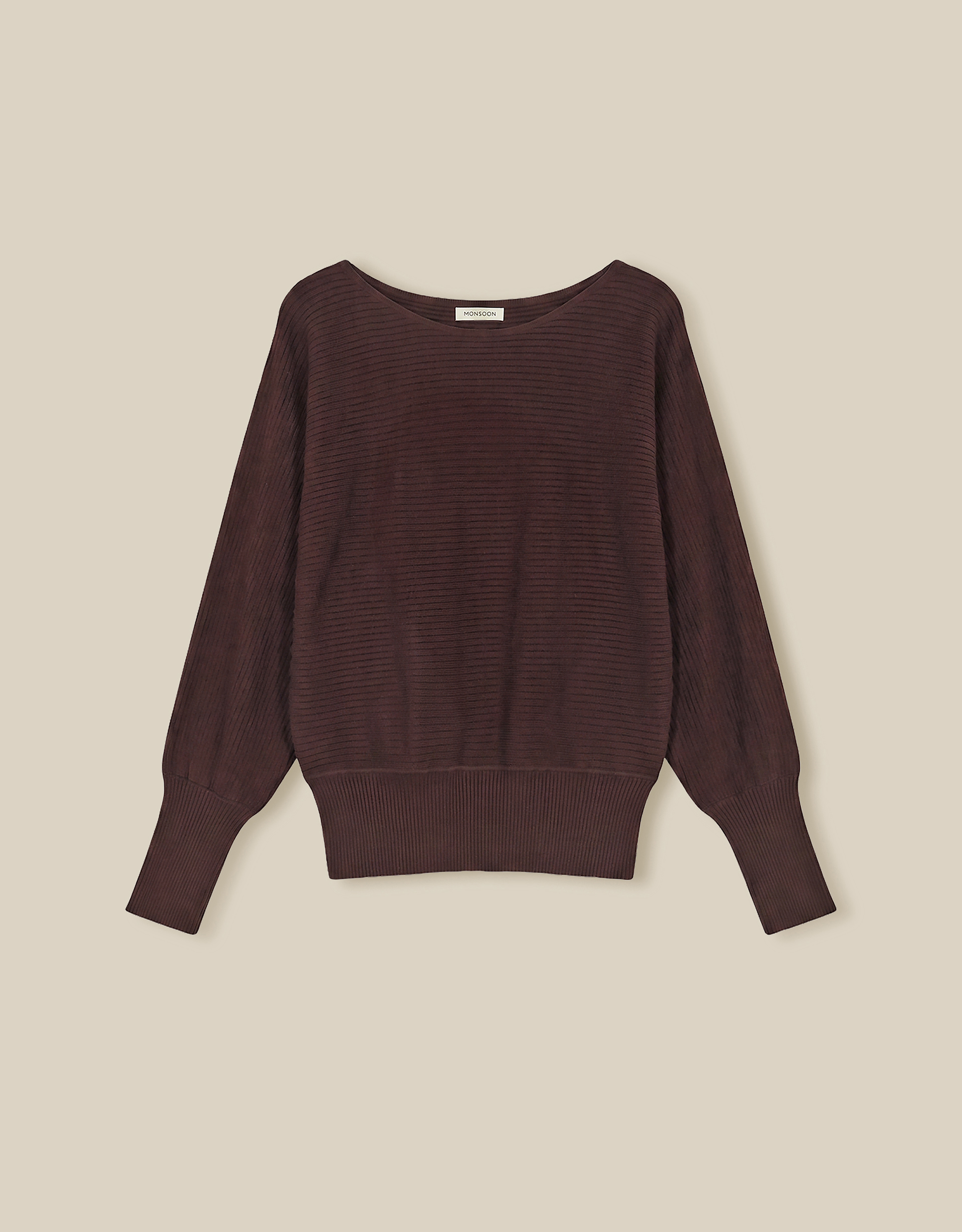 Monsoon Remi Ribbed Boat Neck Jumper, view 5
