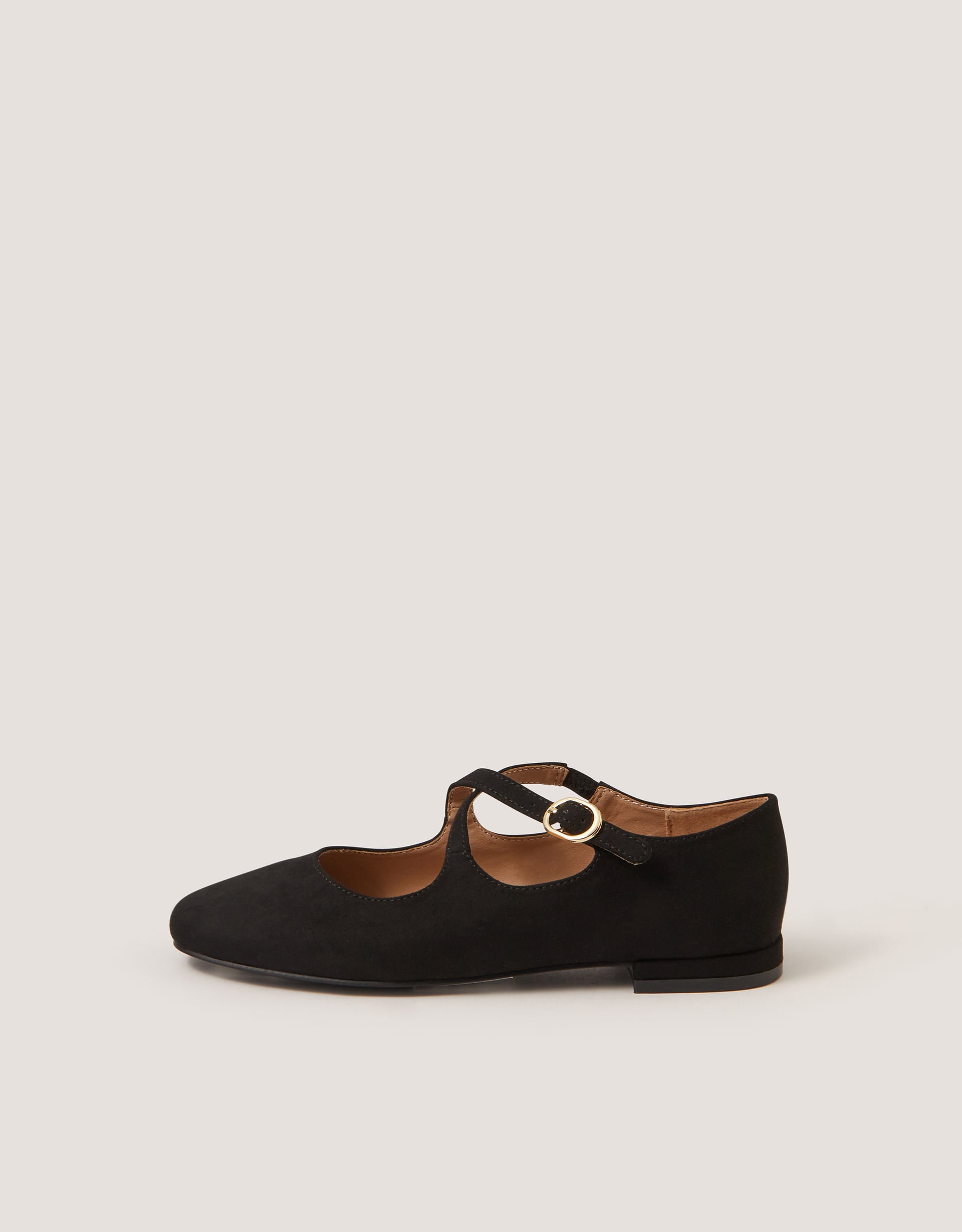 Monsoon Dana Faux Suede Mary Jane Ballet Flats, view 2