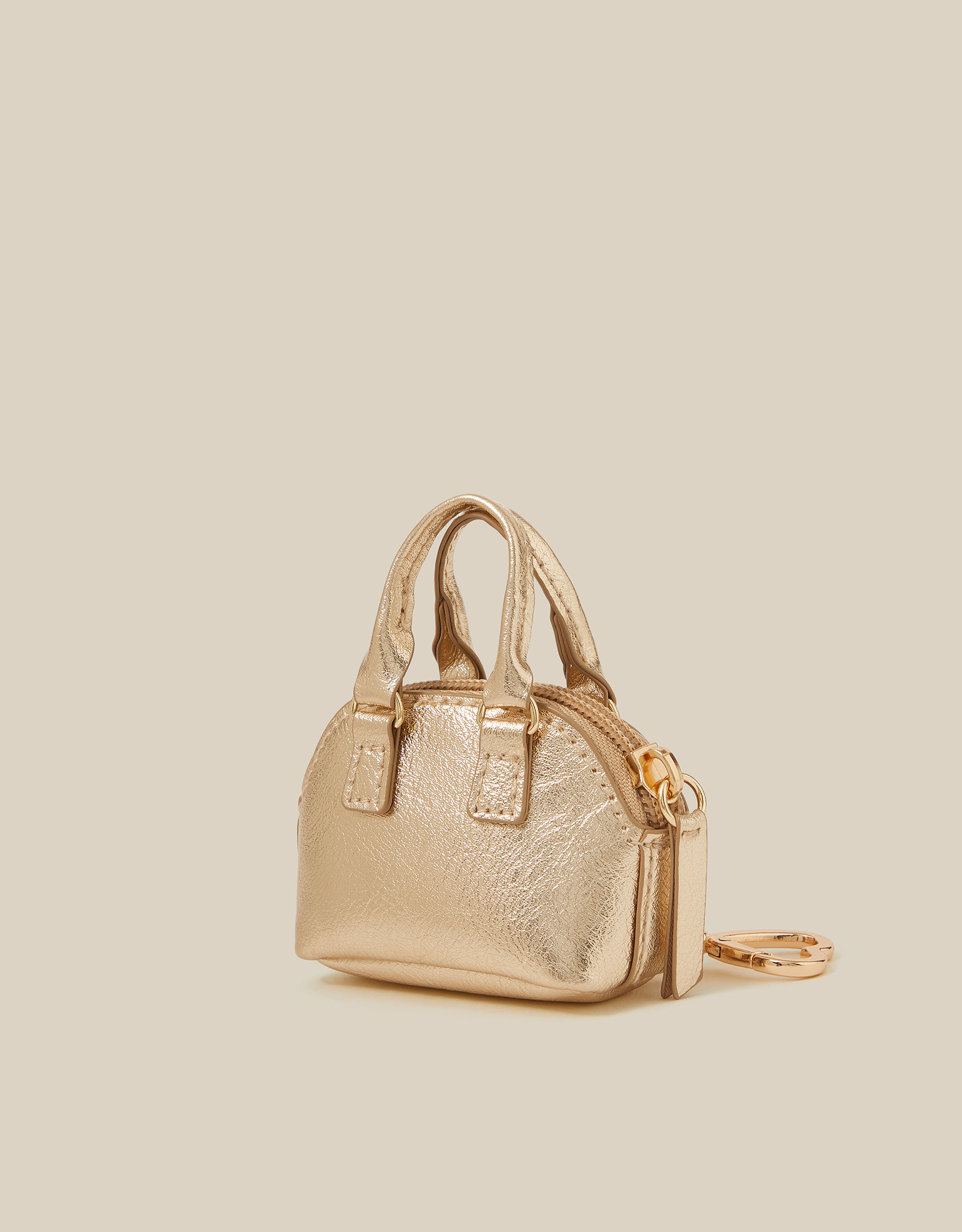 Monsoon Mini Bag Charm in Gold, view 2