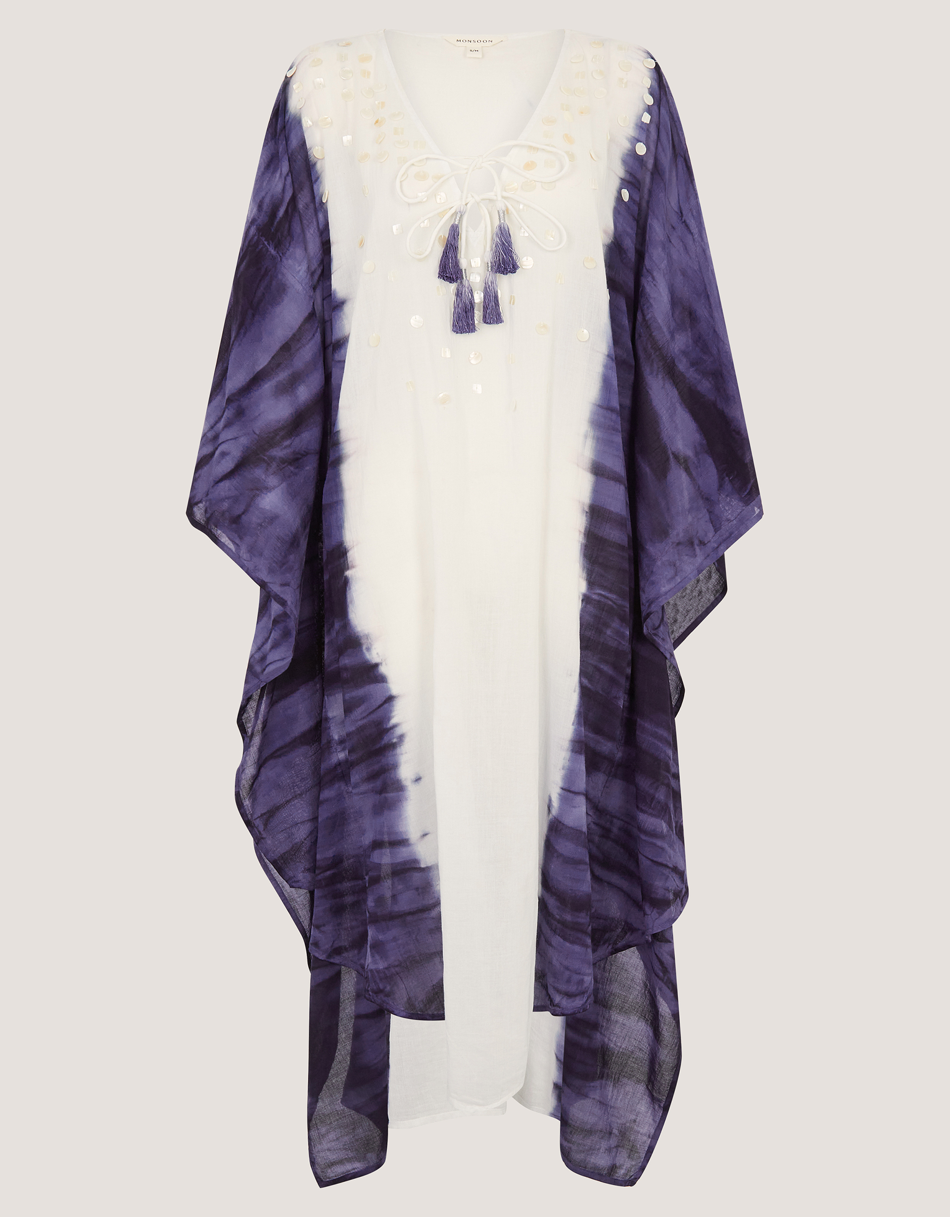 Monsoon Elise Embellished Dip Dye Midi Kaftan, view 5