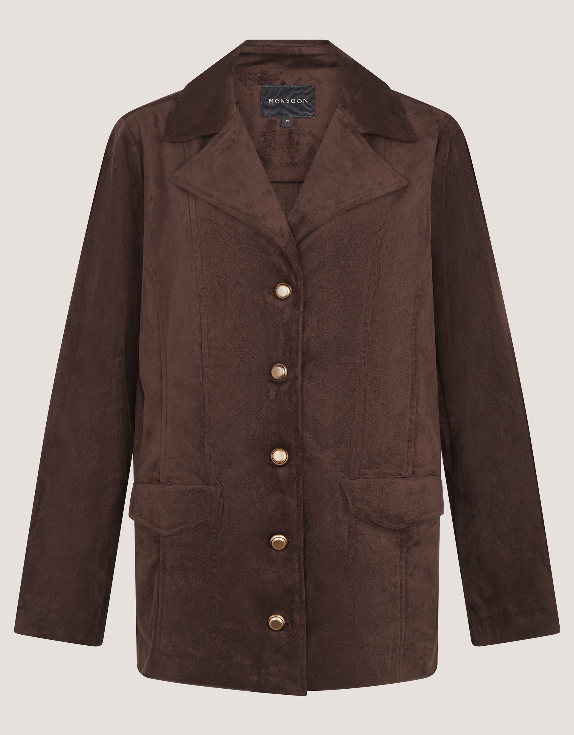 Monsoon Eva Faux Suede Longline Jacket, view 6
