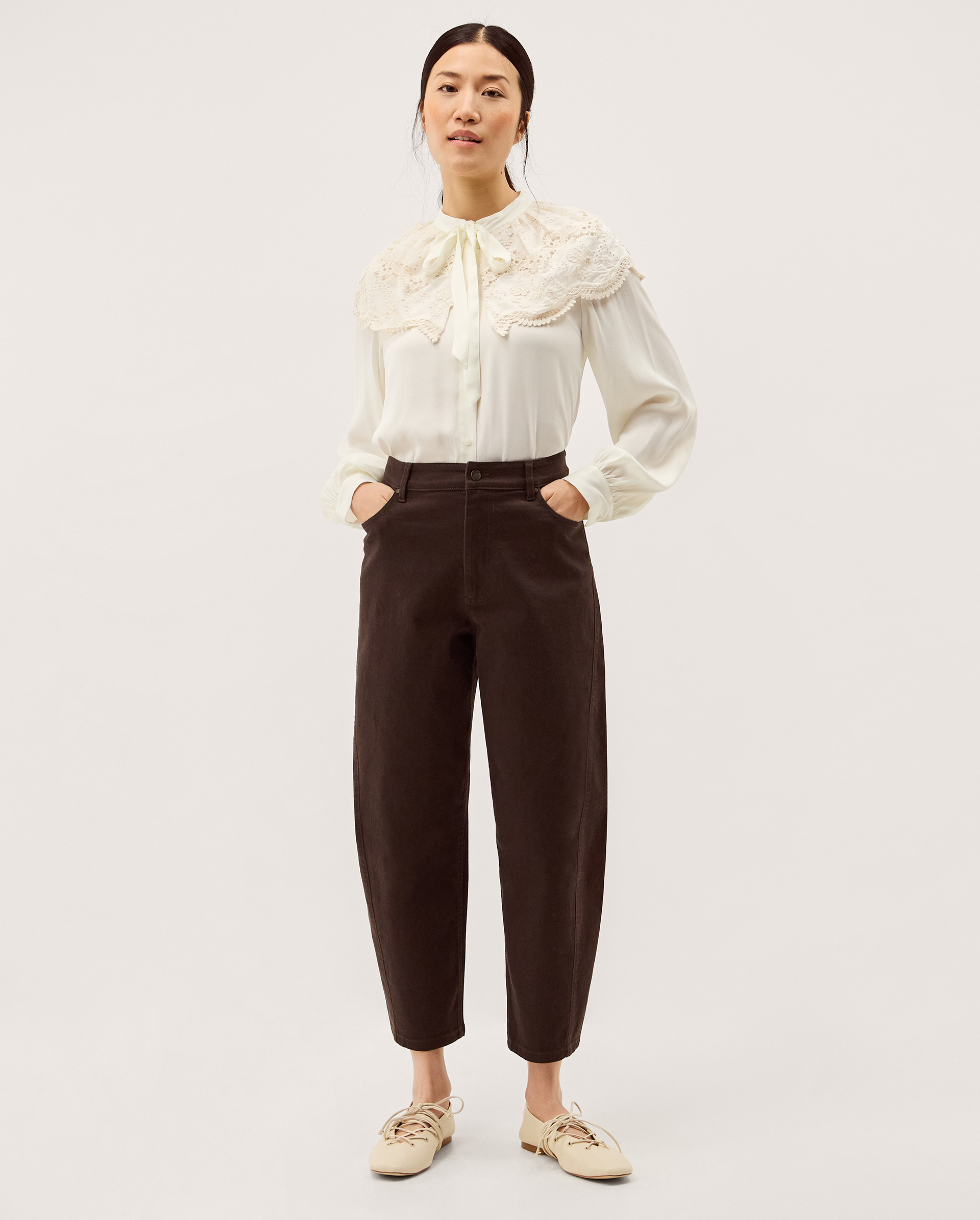 Monsoon Lacey Barrel Jeans in brown