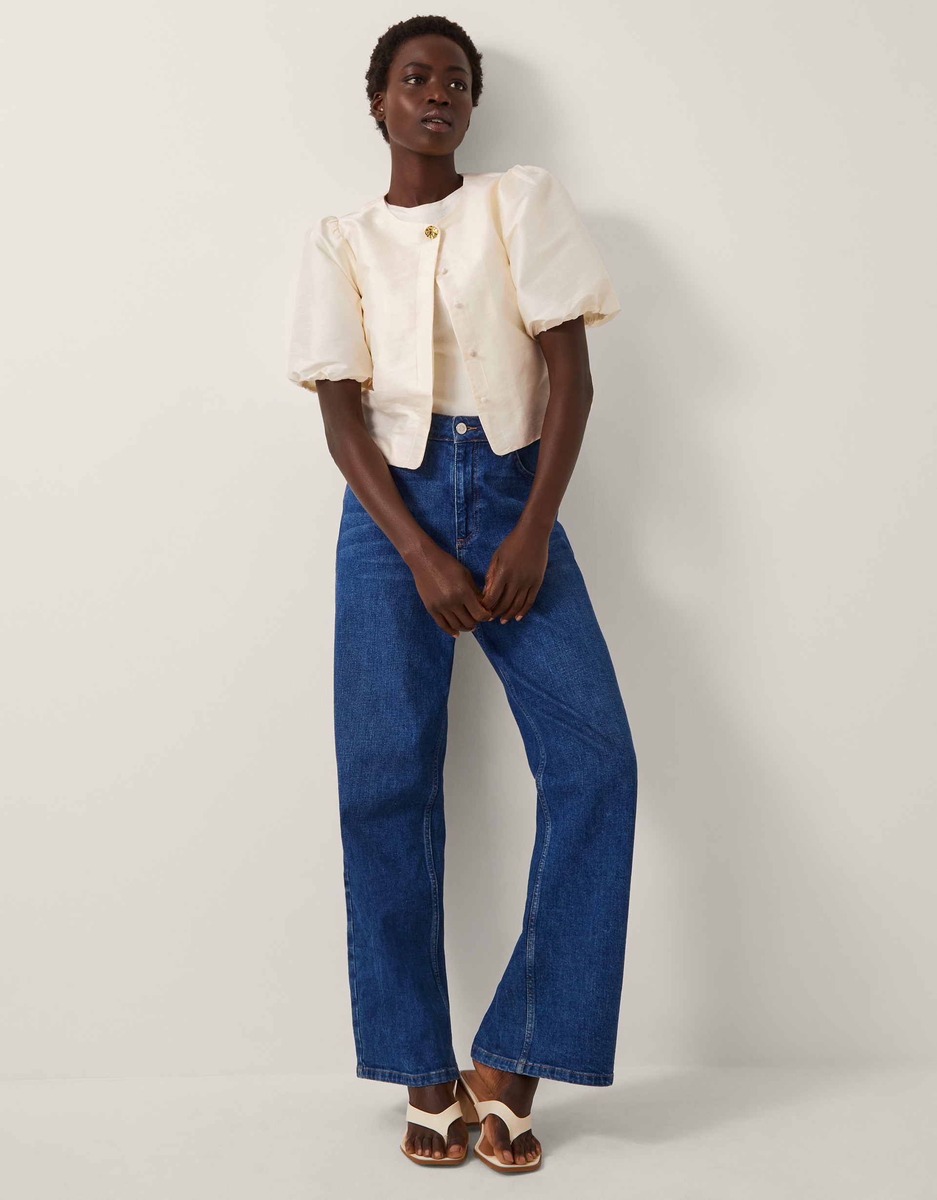 Monsoon Anne Puff Sleeve Jacket, view 5