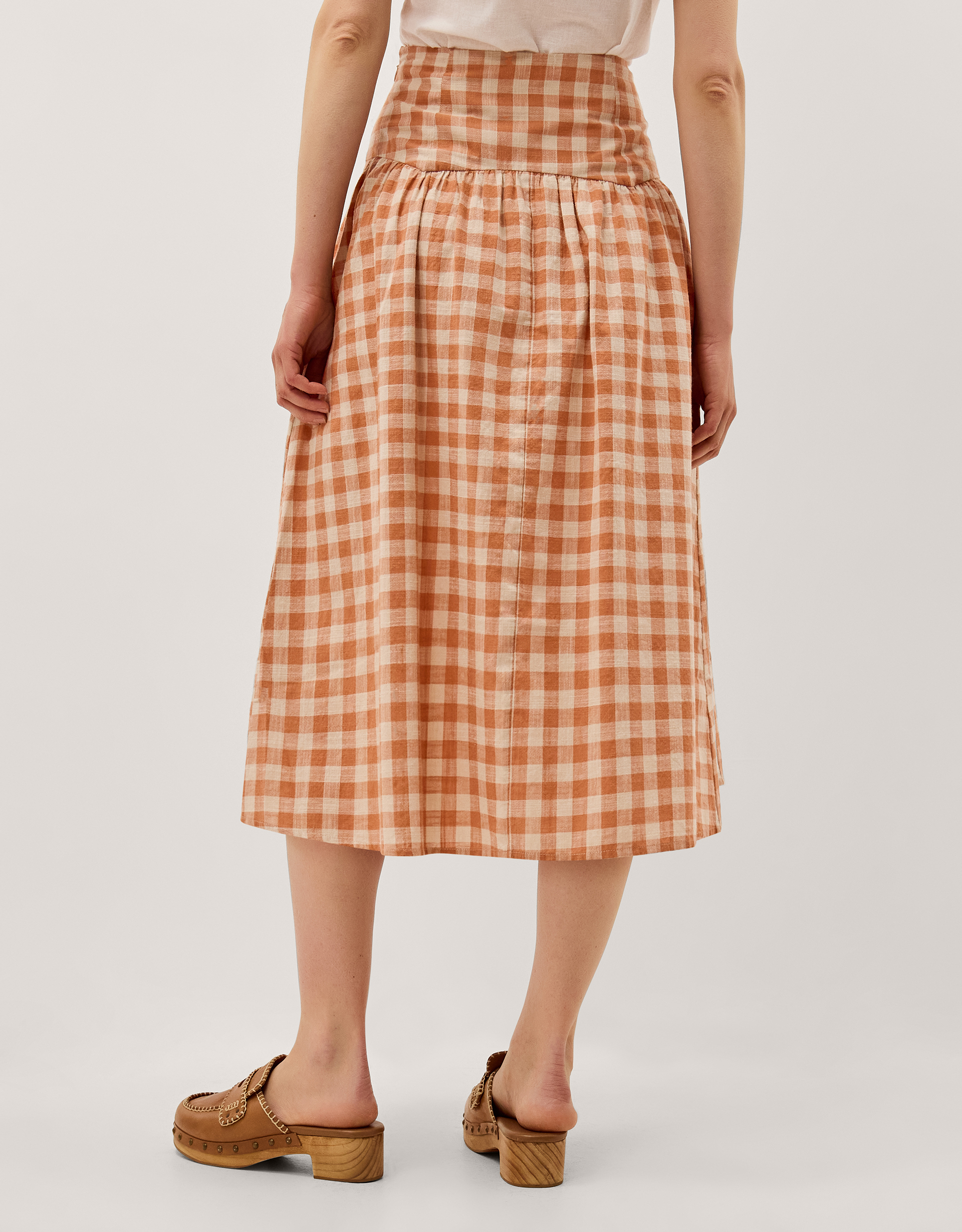 Monsoon Hattie Gingham Midi Skirt, view 3
