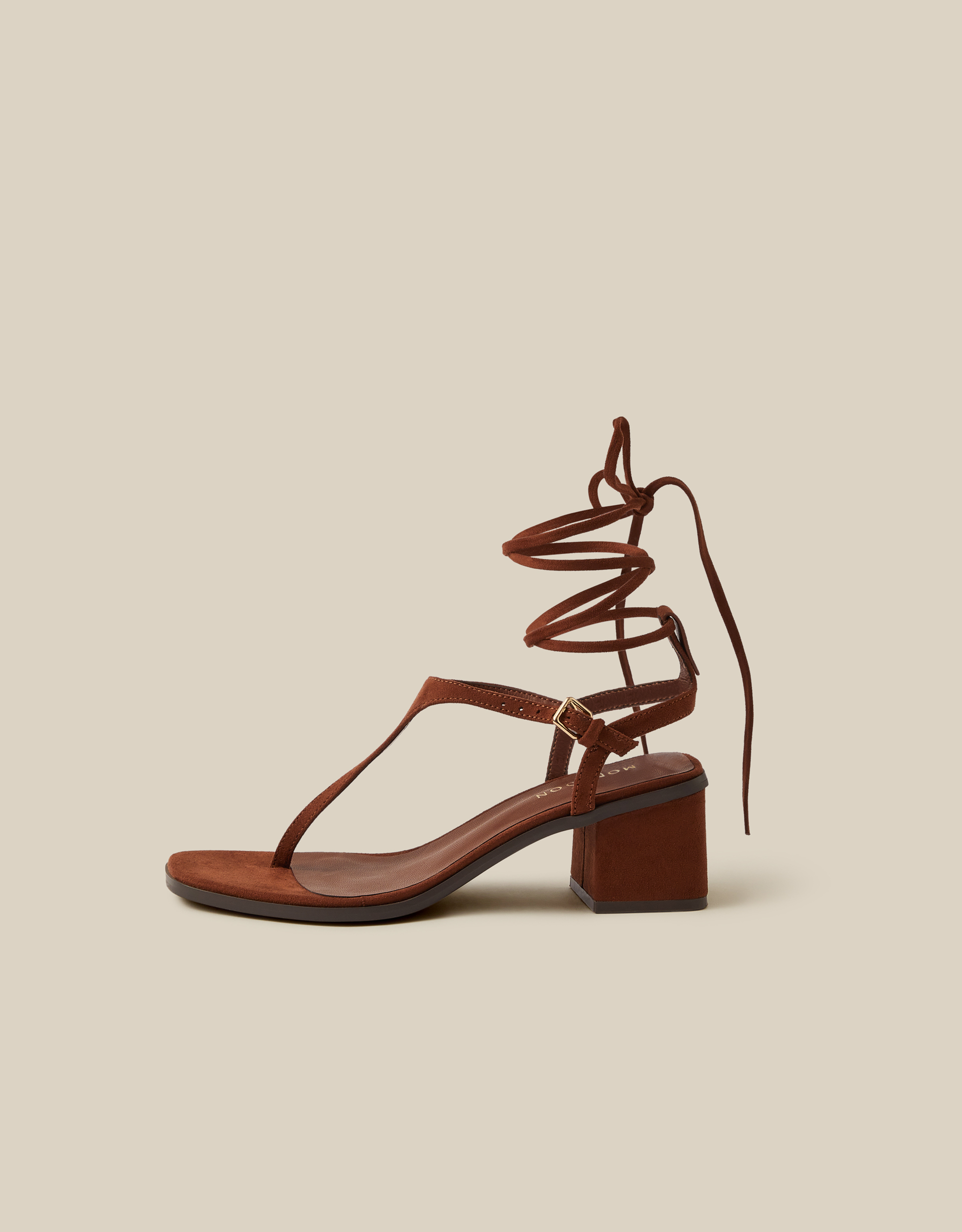 Monsoon Hatty Toe Post Tie Strap Heels, view 2