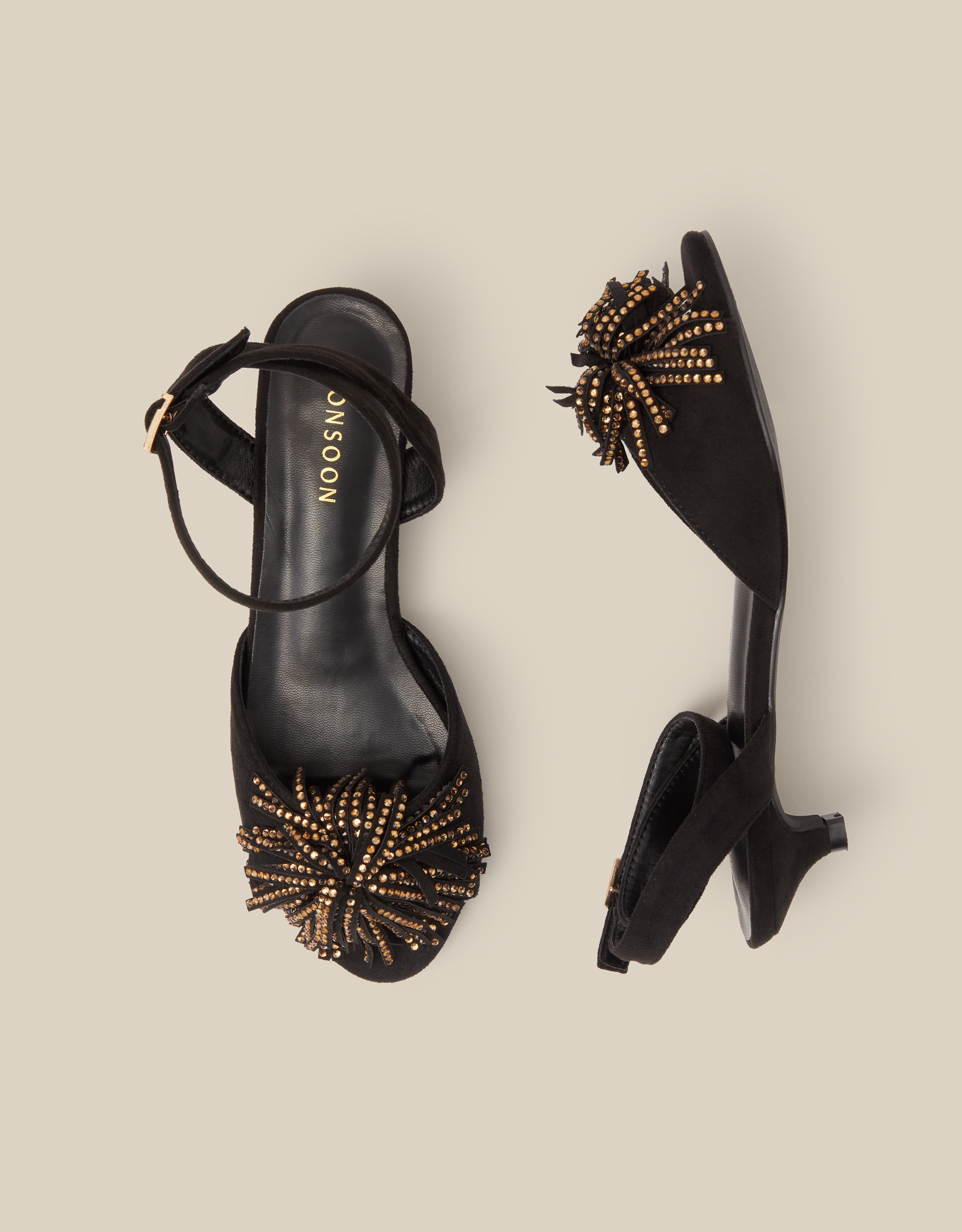 Monsoon Dakota Embellished Kitten Heels