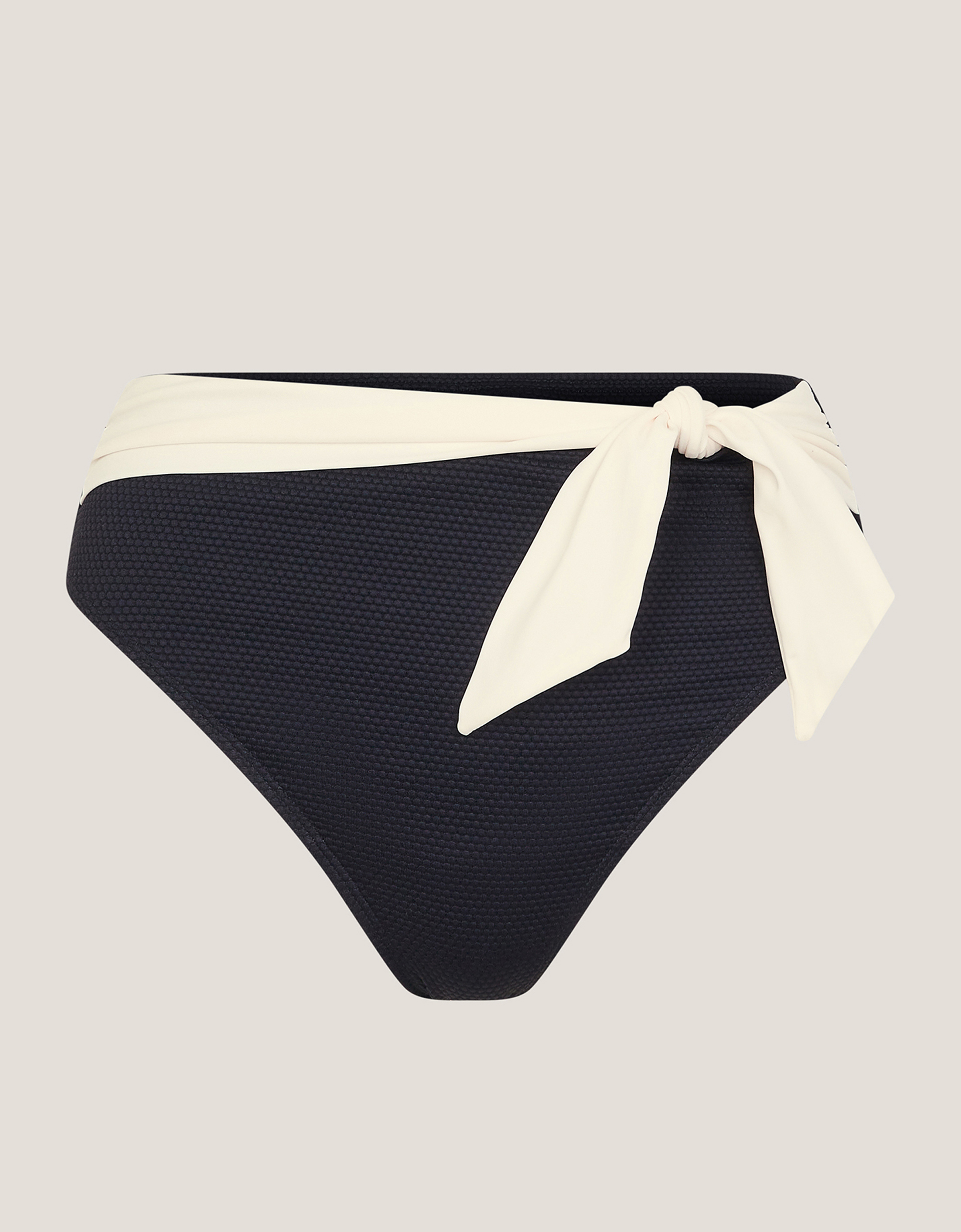 Monsoon Sabrina Two Tone High Waist Bikini Bottoms in Black, view 5