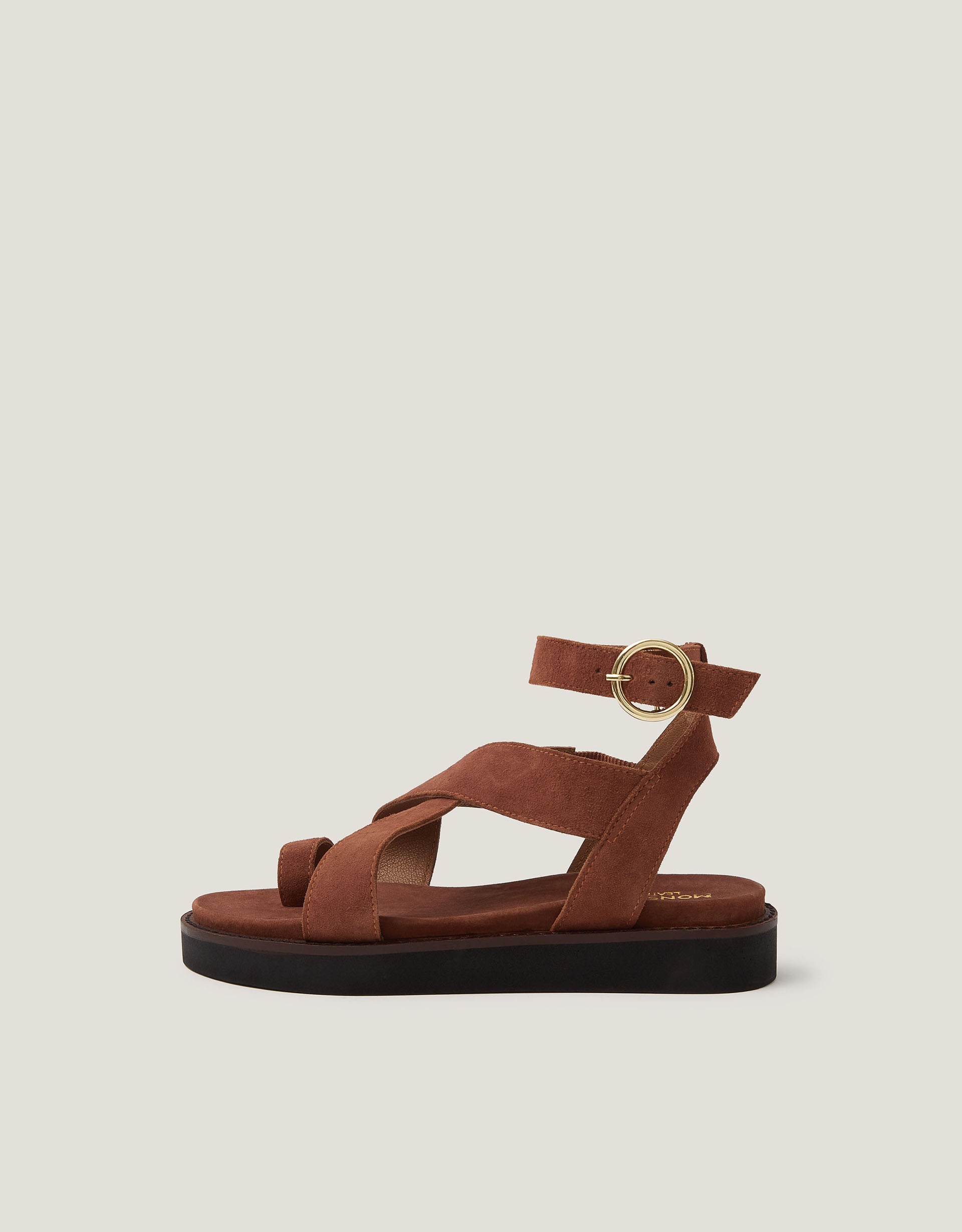 Monsoon Ivy Toe Strap Crossover Suede Sandals, view 2