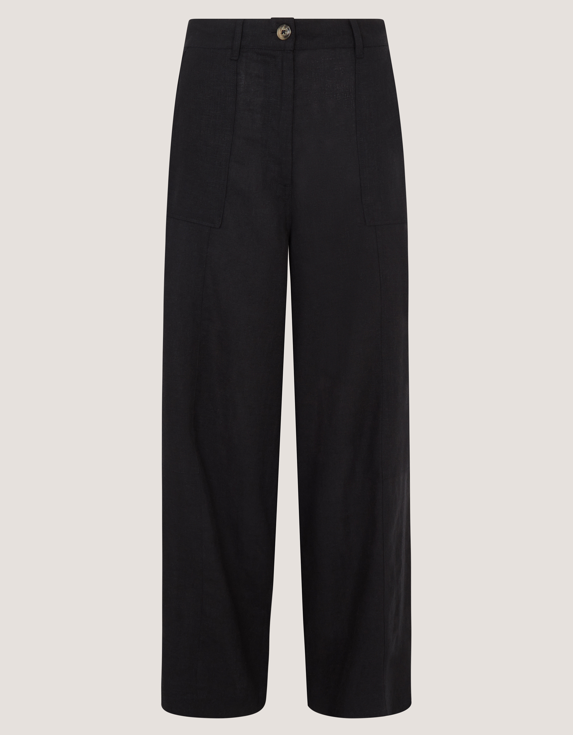 Monsoon Jolie Straight Linen Blend Trousers, view 5