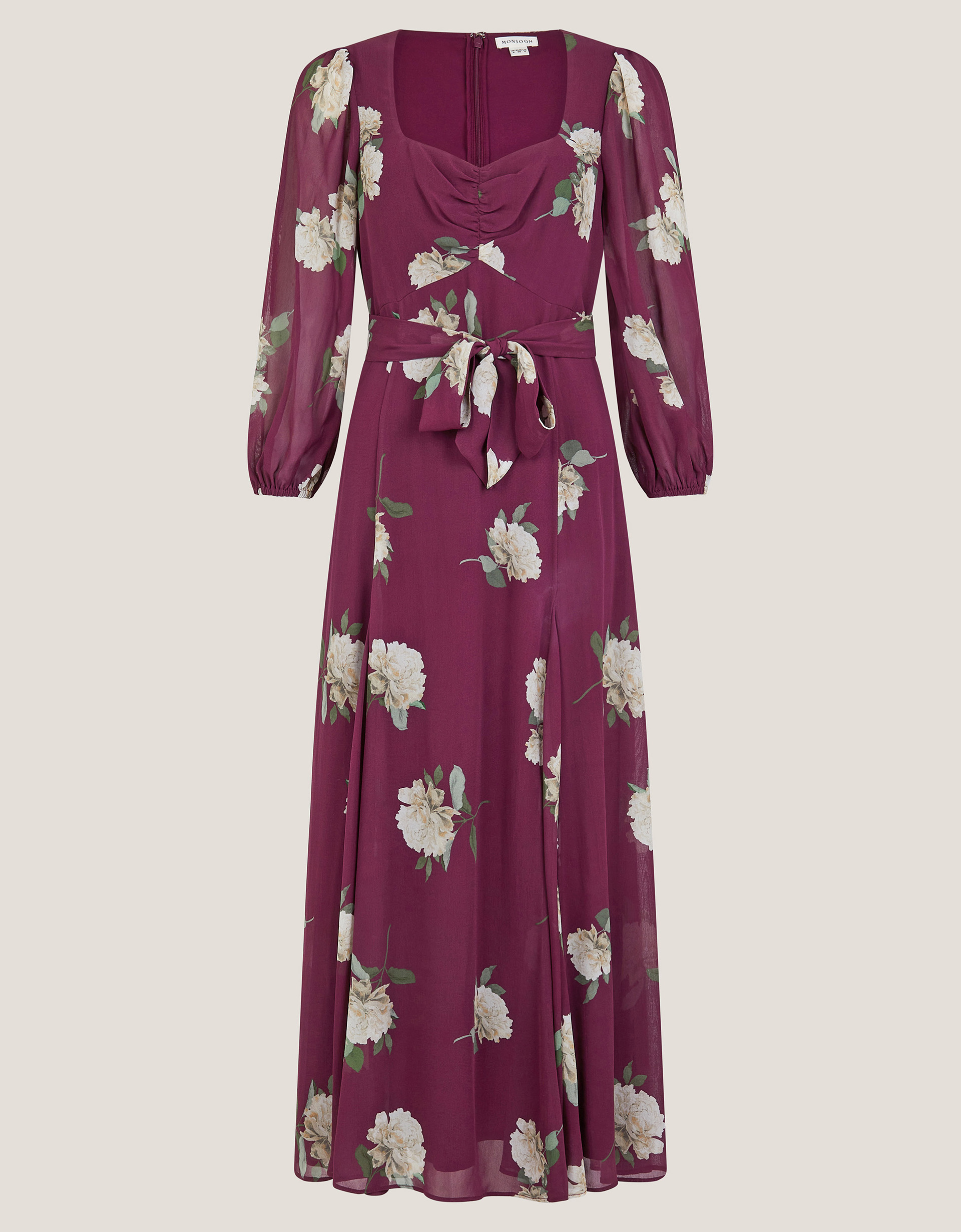 Monsoon Amber Floral Print Midi Dress & Scarf, view 6