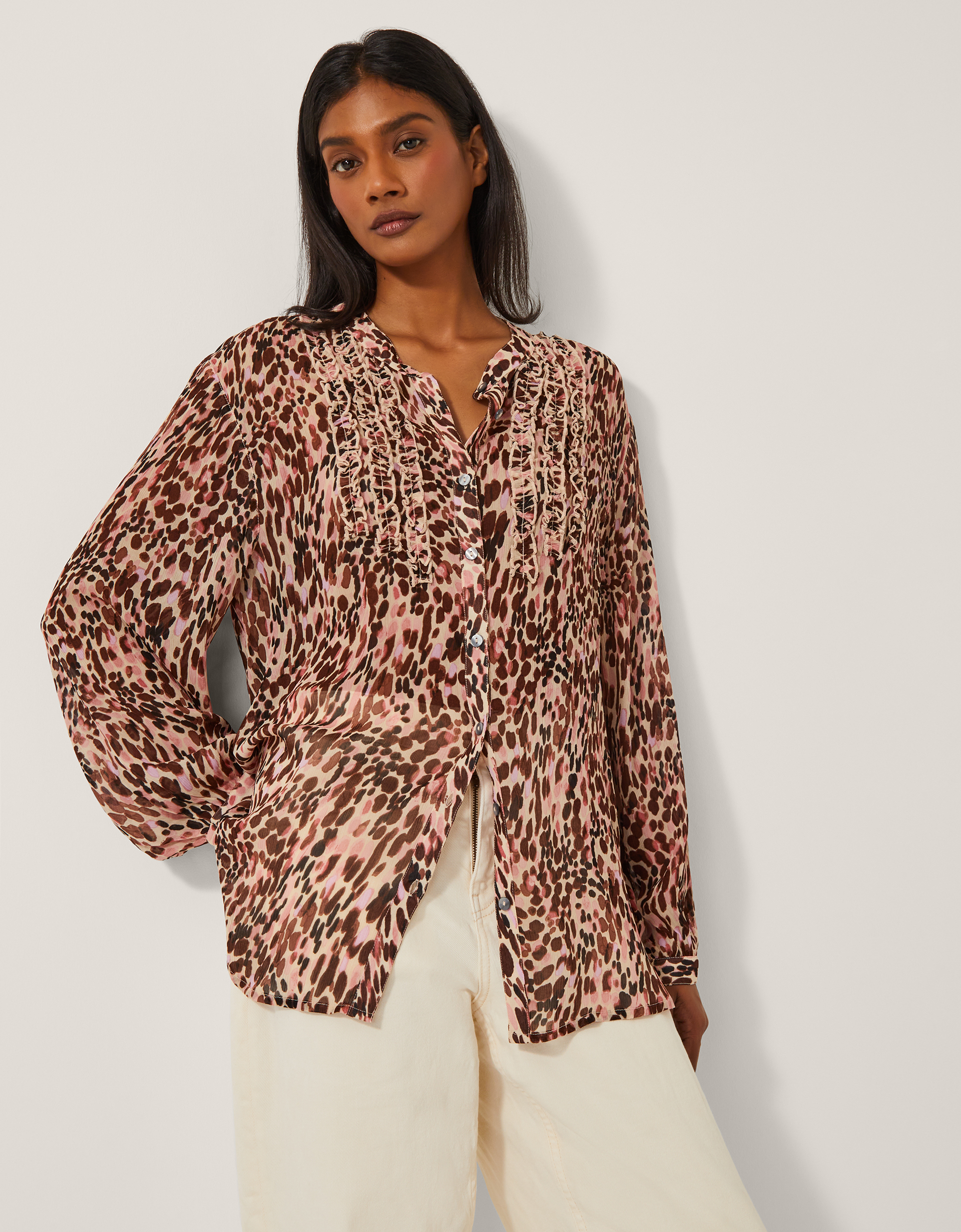 Monsoon Sisi Animal Print Blouse, view 2
