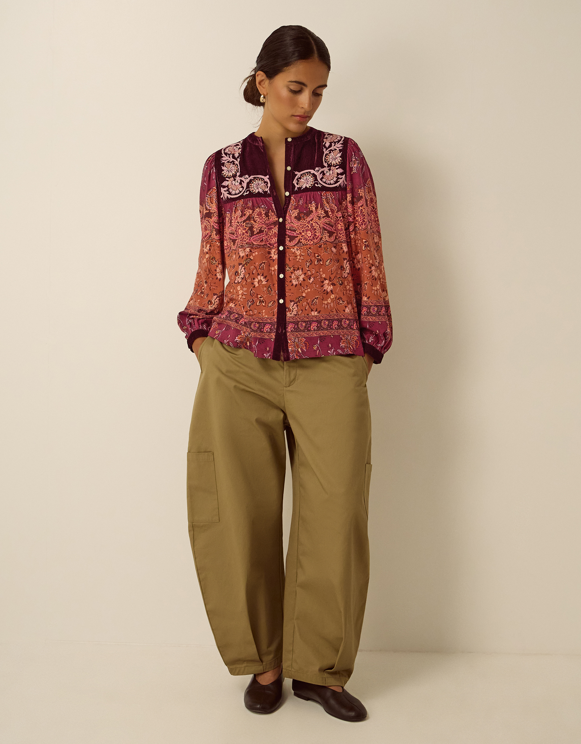 Monsoon Hunter Floral Print Jersey Shirt, view 4