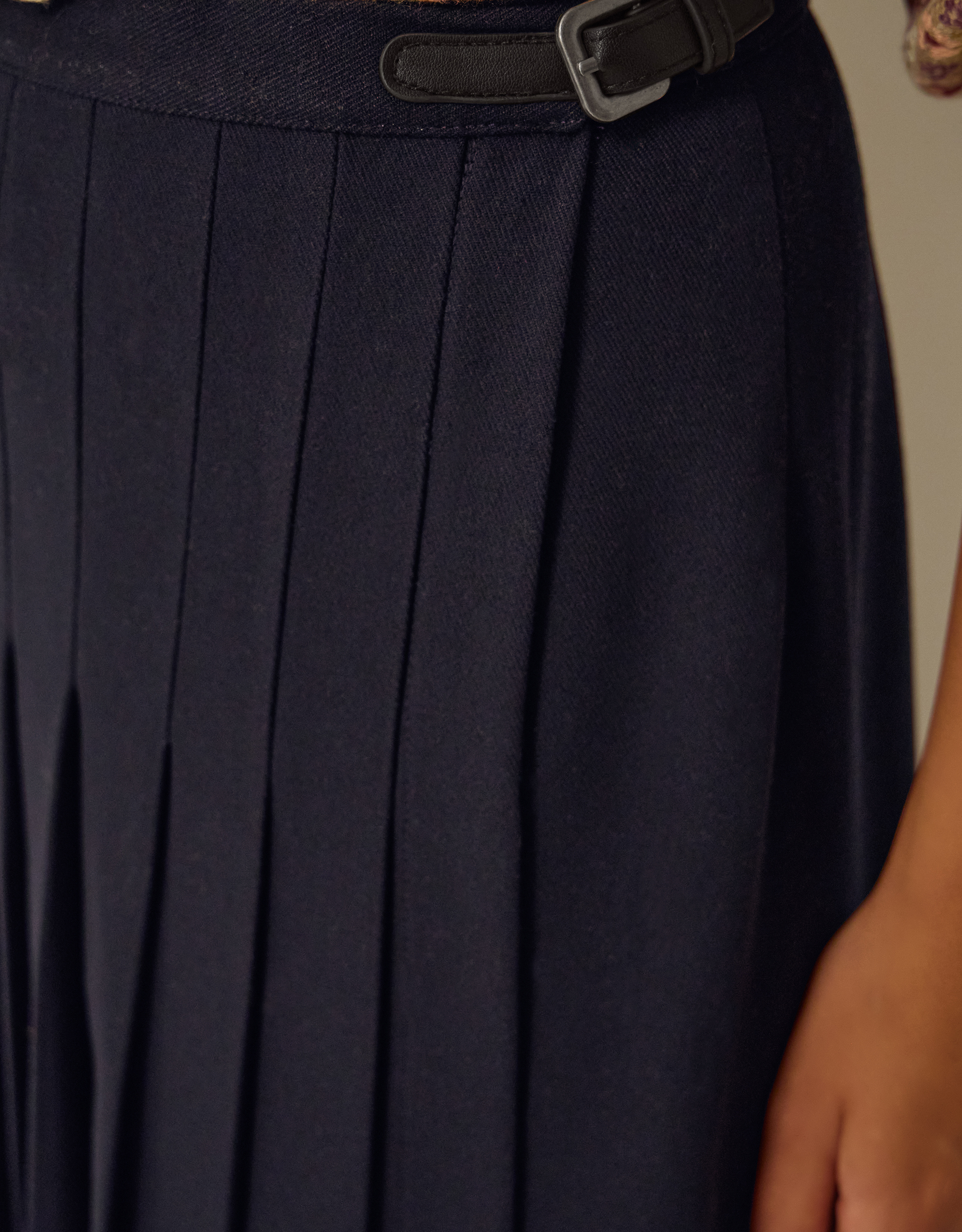 Monsoon Nancy Pleated Midi Skirt, view 4