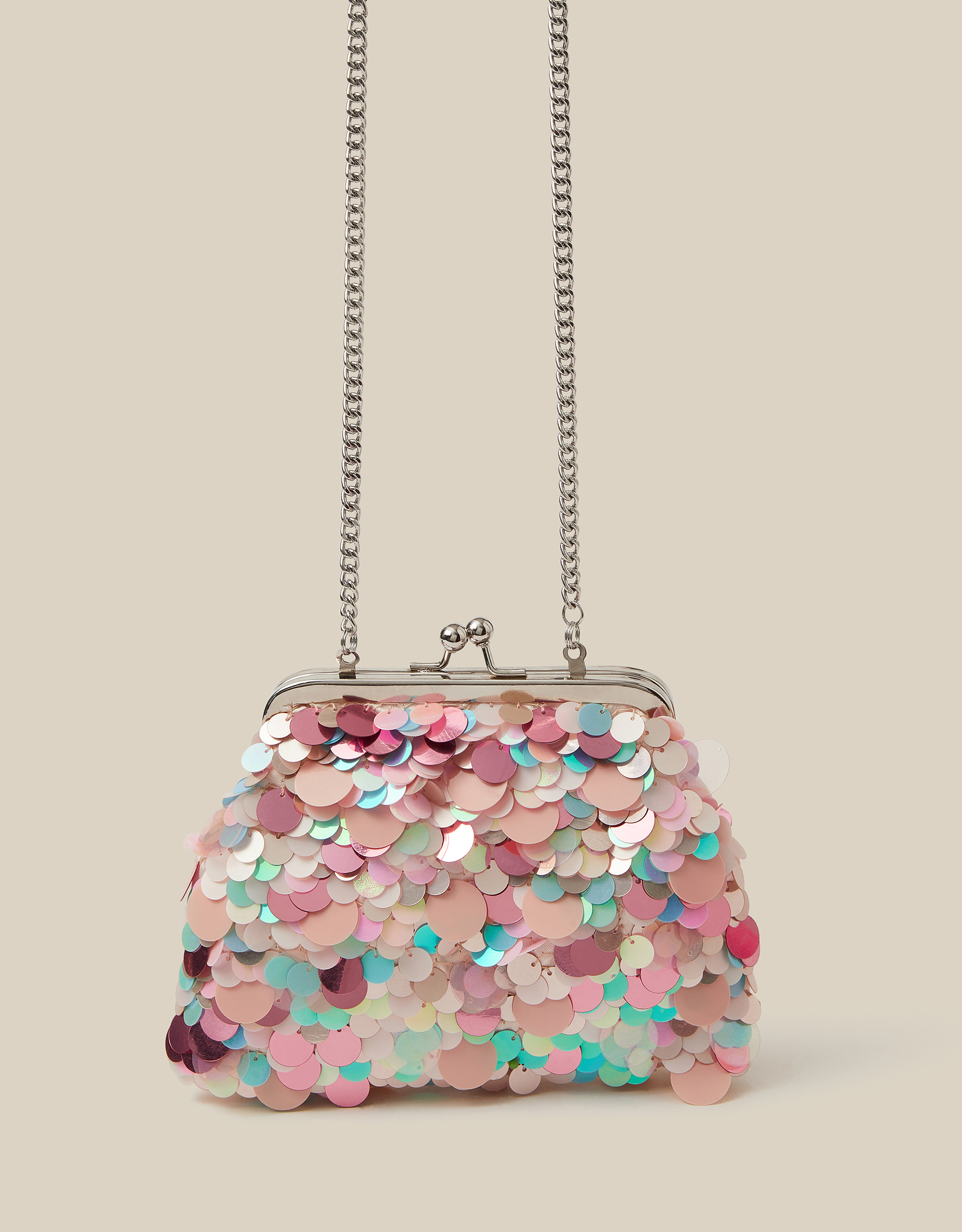 Monsoon Sequin Clip Frame Bag