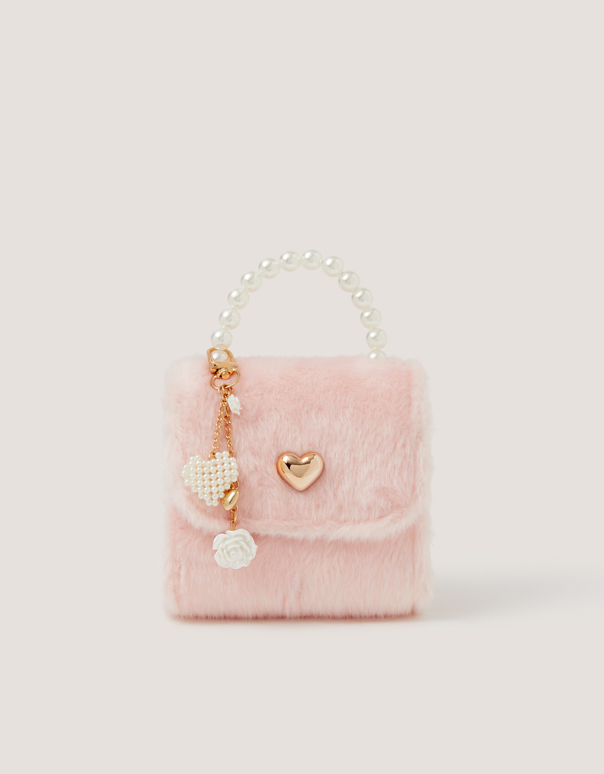 Monsoon Fluffy Pearl Charm Bag