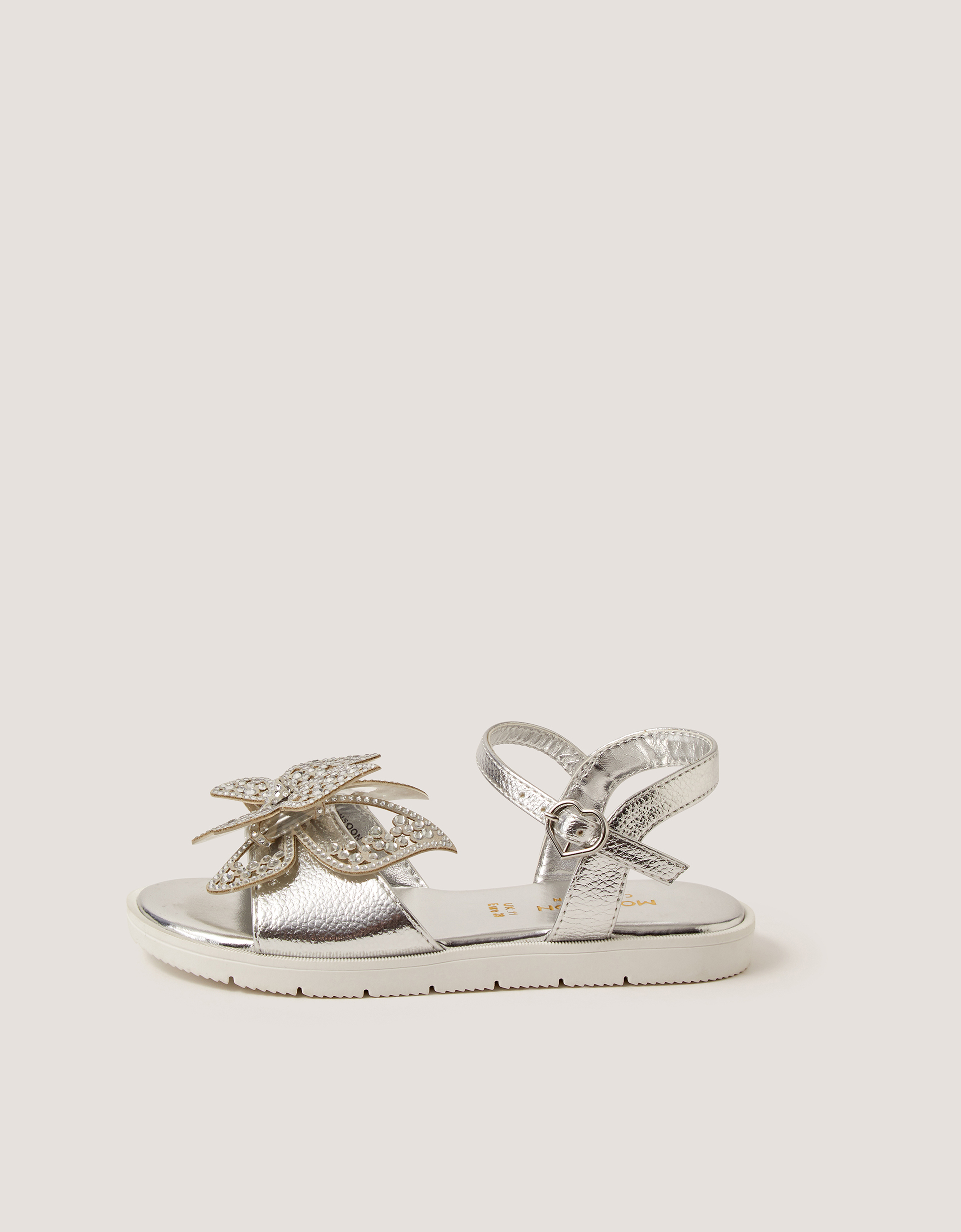 Monsoon Diamanté Butterfly Sandals, view 2