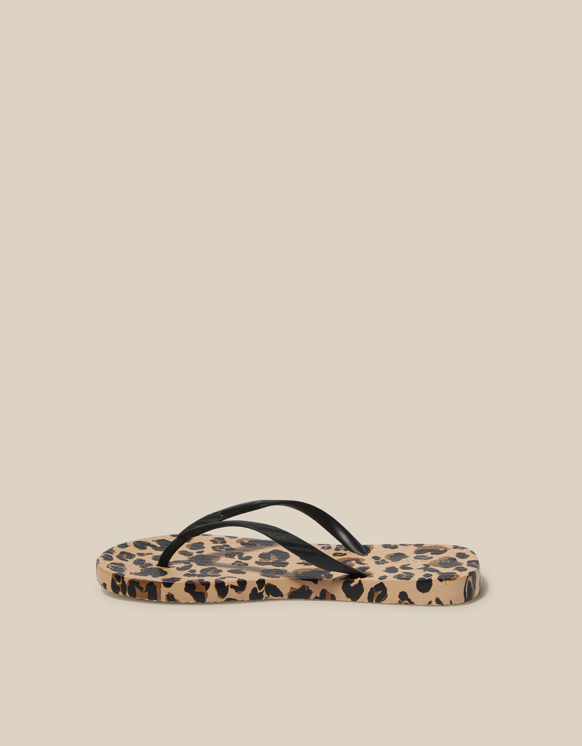 Monsoon Leopard Print Flip Flops, view 2