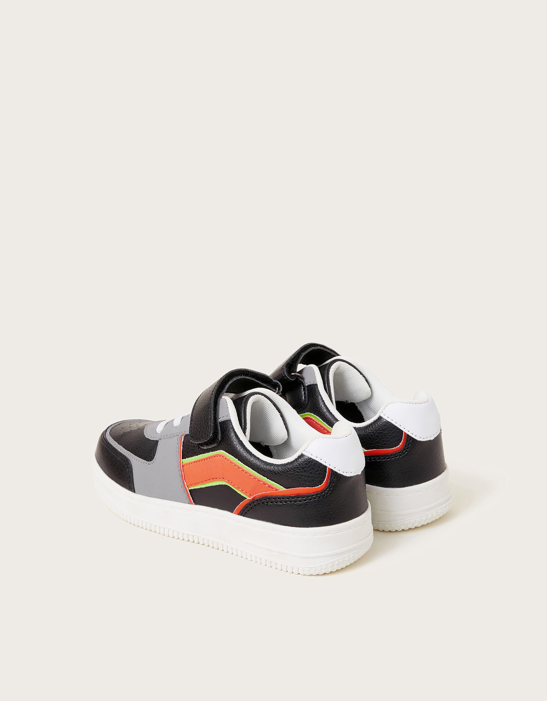 Monsoon Colourblock Rip-Tape Trainers Multi, view 2